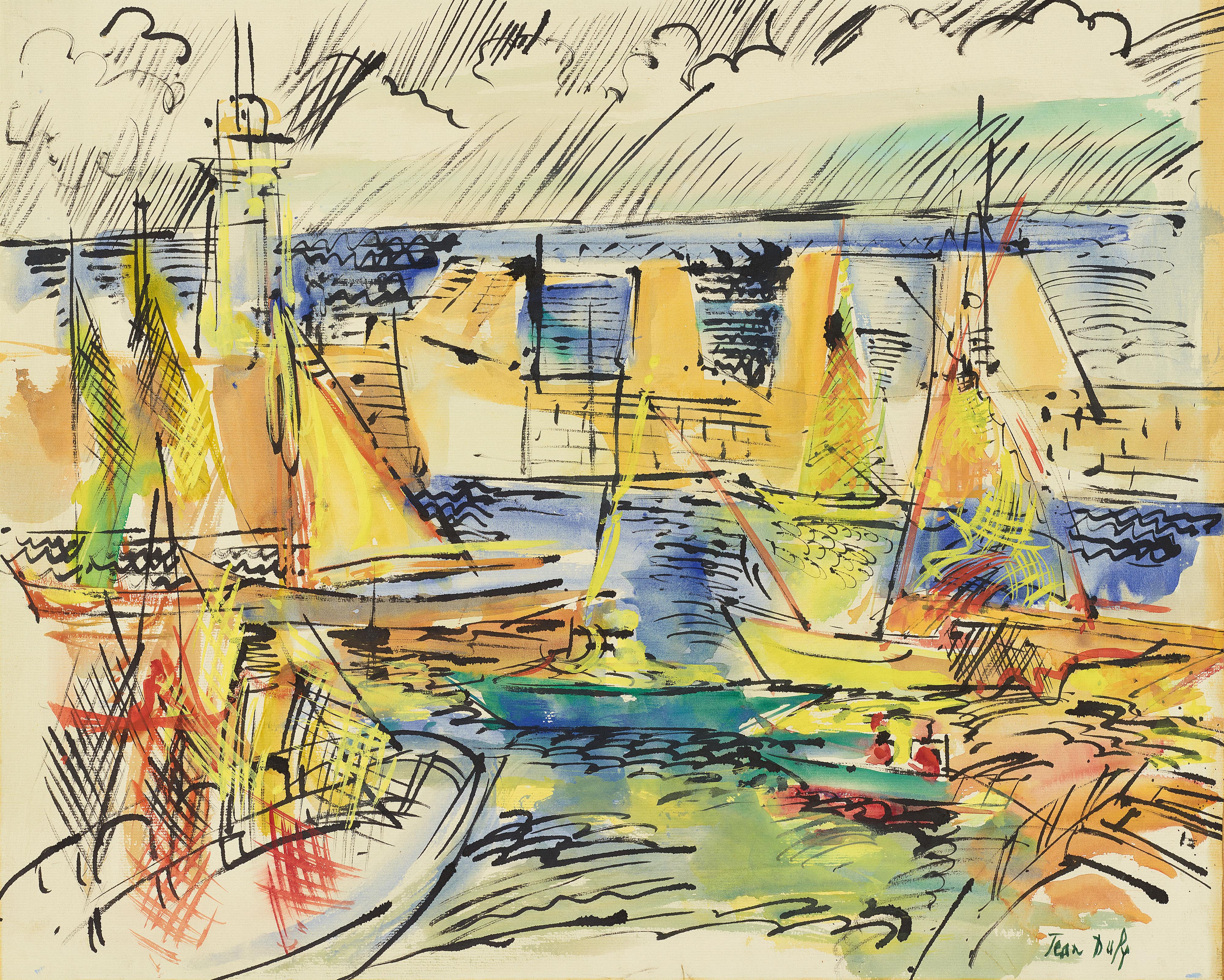 Jean Dufy - La sortie du port au Havre - image-1