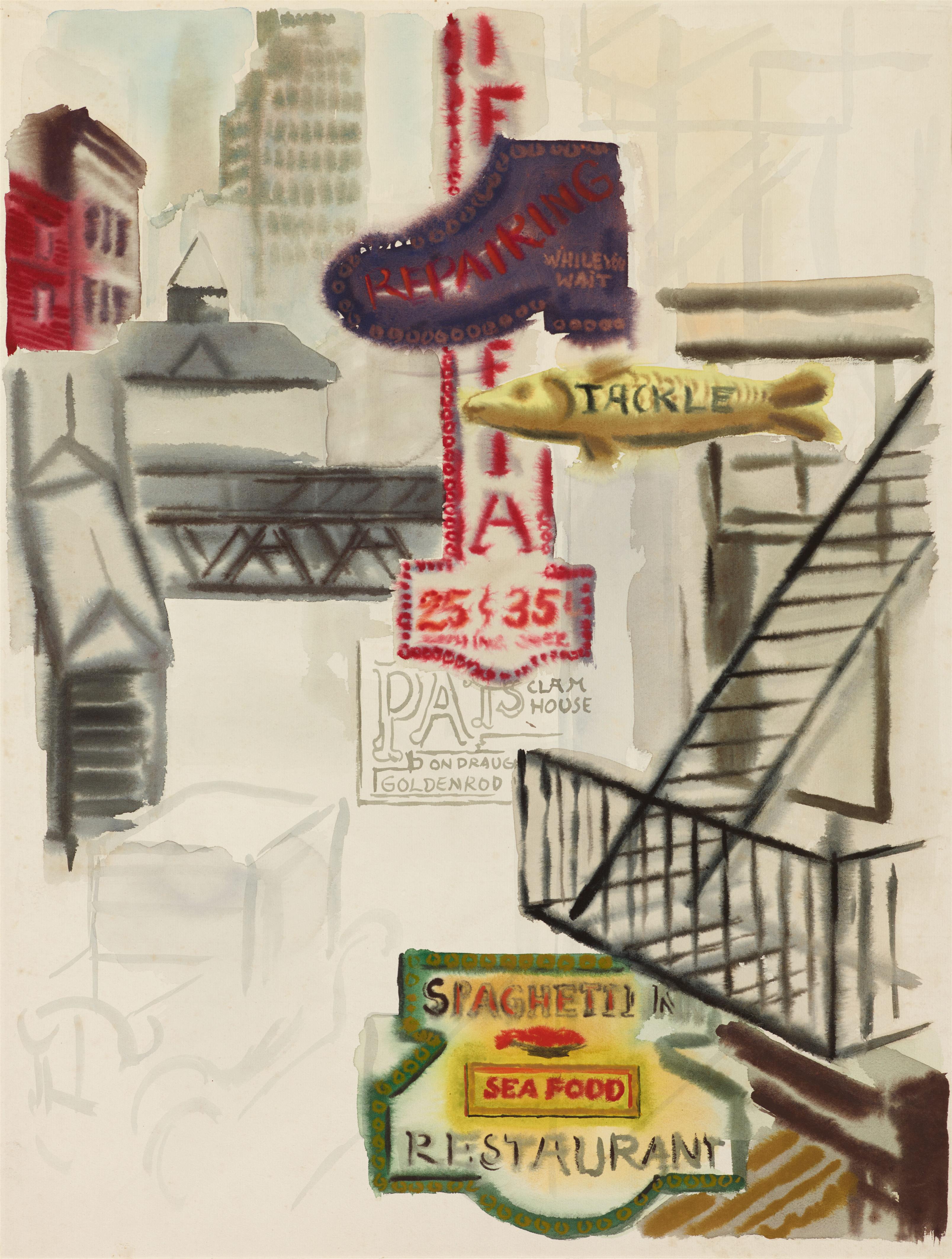 George Grosz - Manhattan Strassenreklame - image-1