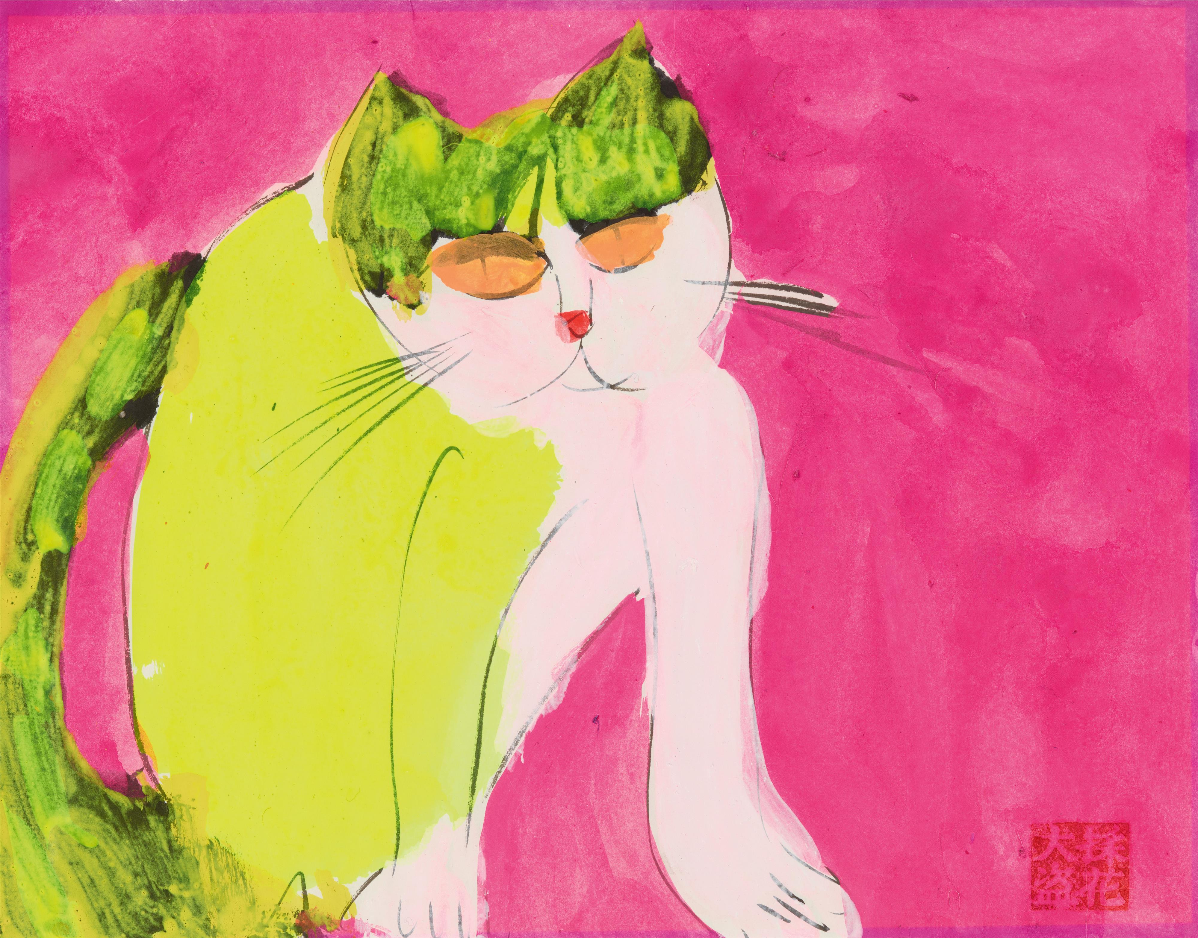 Walasse Ting - Untitled (Cat) - image-1