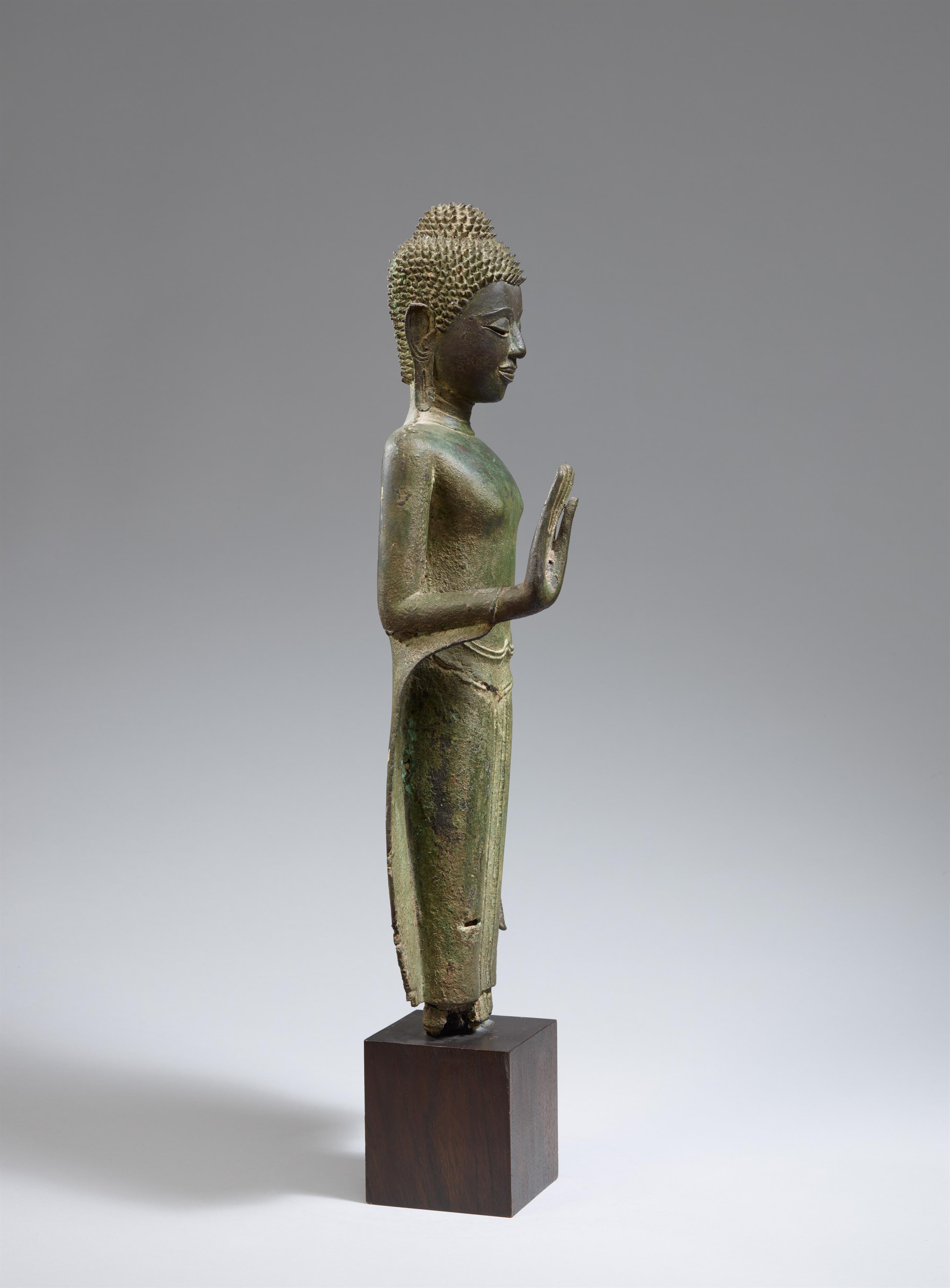 An Ayutthaya bronze figure of a Buddha. Thailand. 15th /16th century - image-4