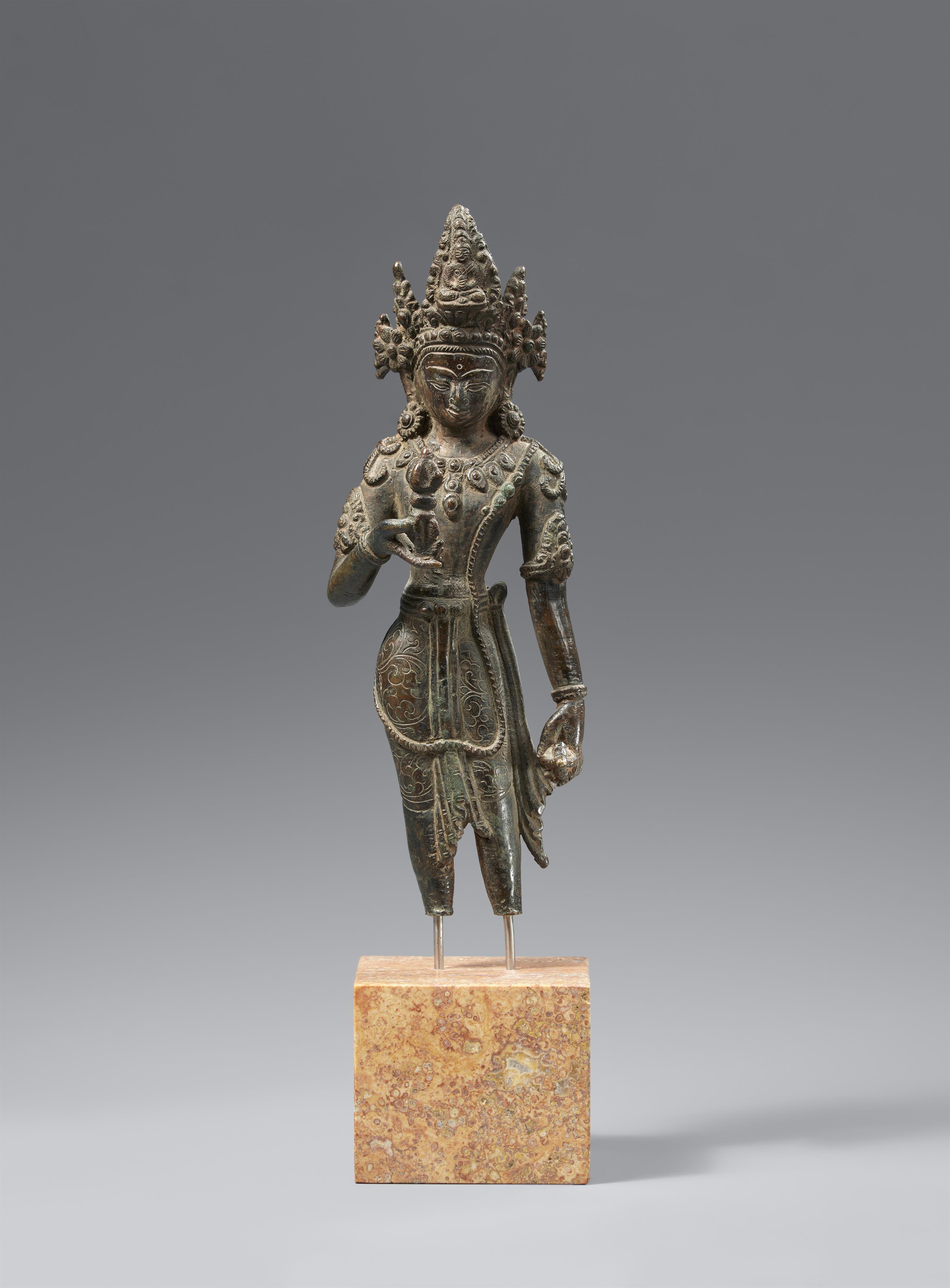 A bronze figur of Vajrasattva. Nepal - image-1