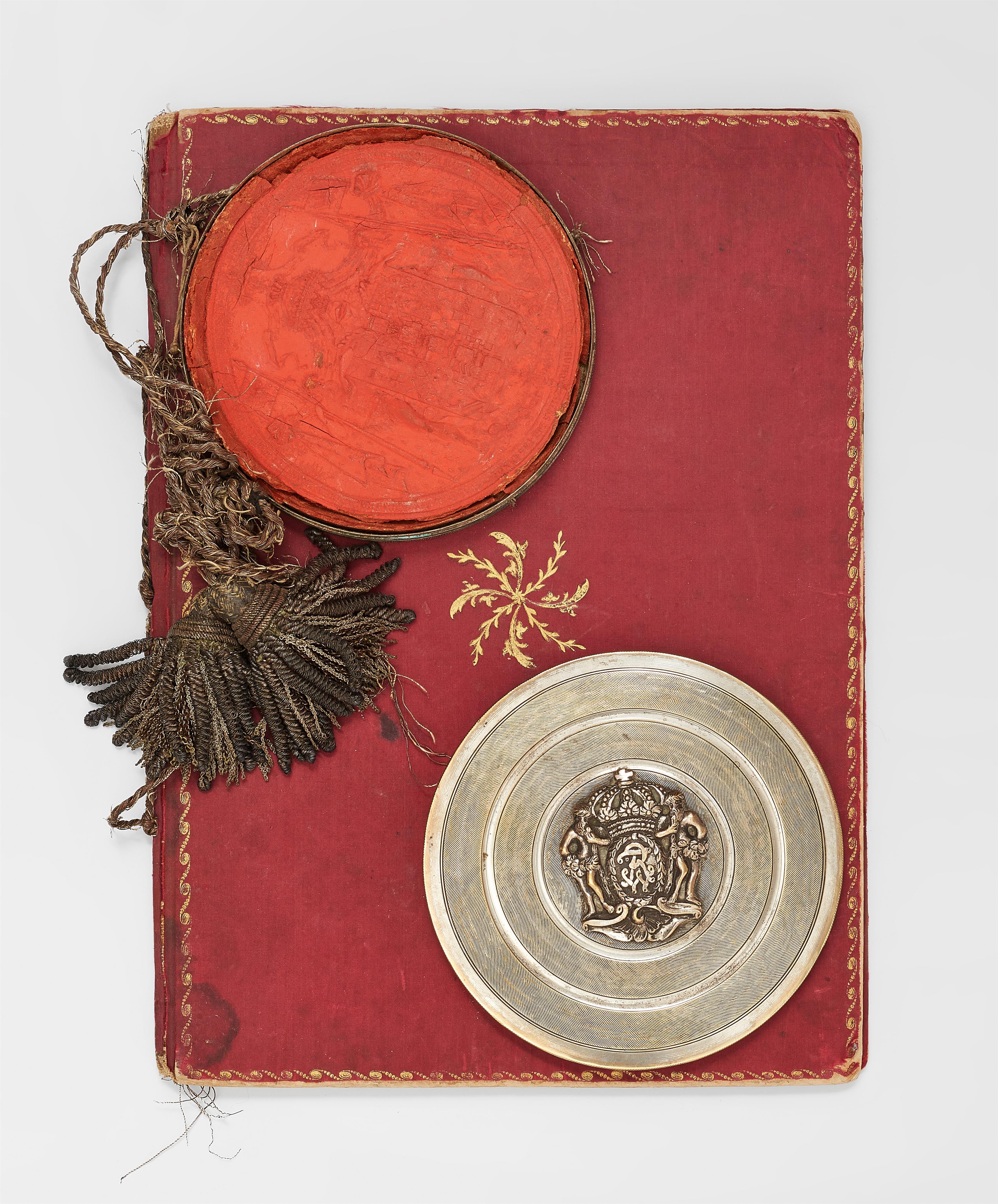 Letter of nobility with seal case for Christoph Gottlieb Michaelis - image-1