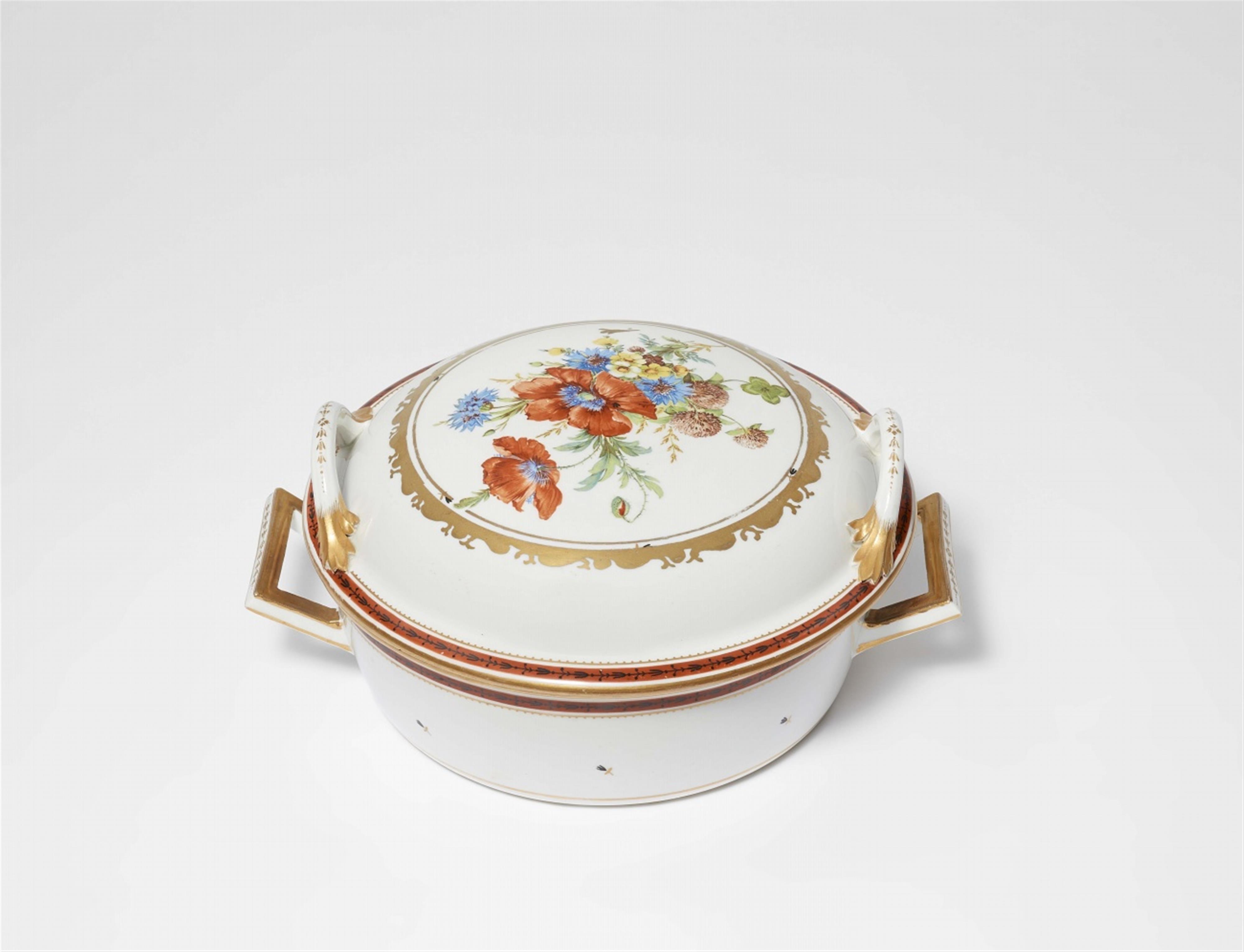 A Vienna porcelain tureen with wild flowers - image-2