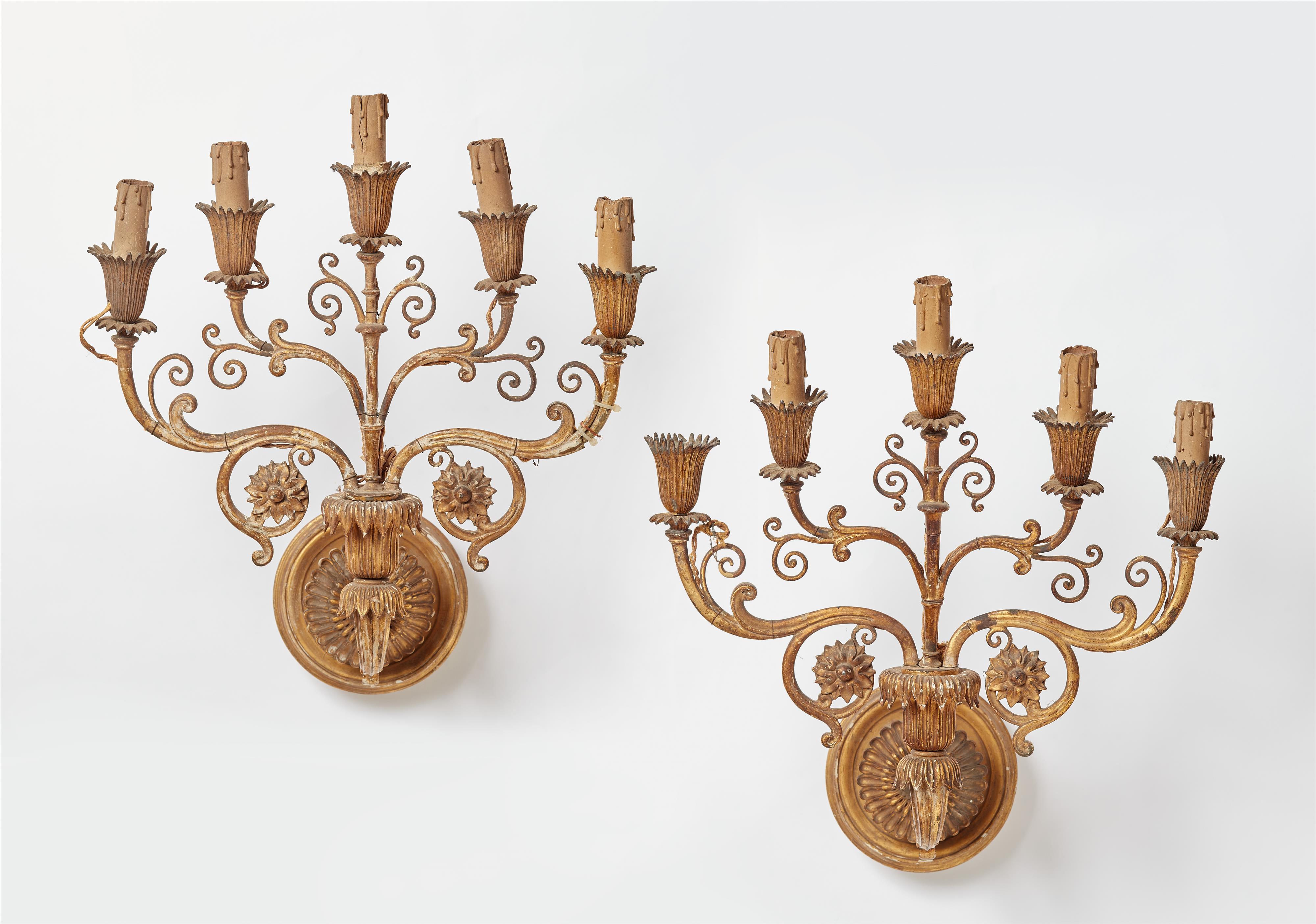 A pair of sconces after a design by Karl Friedrich Schinkel - image-1