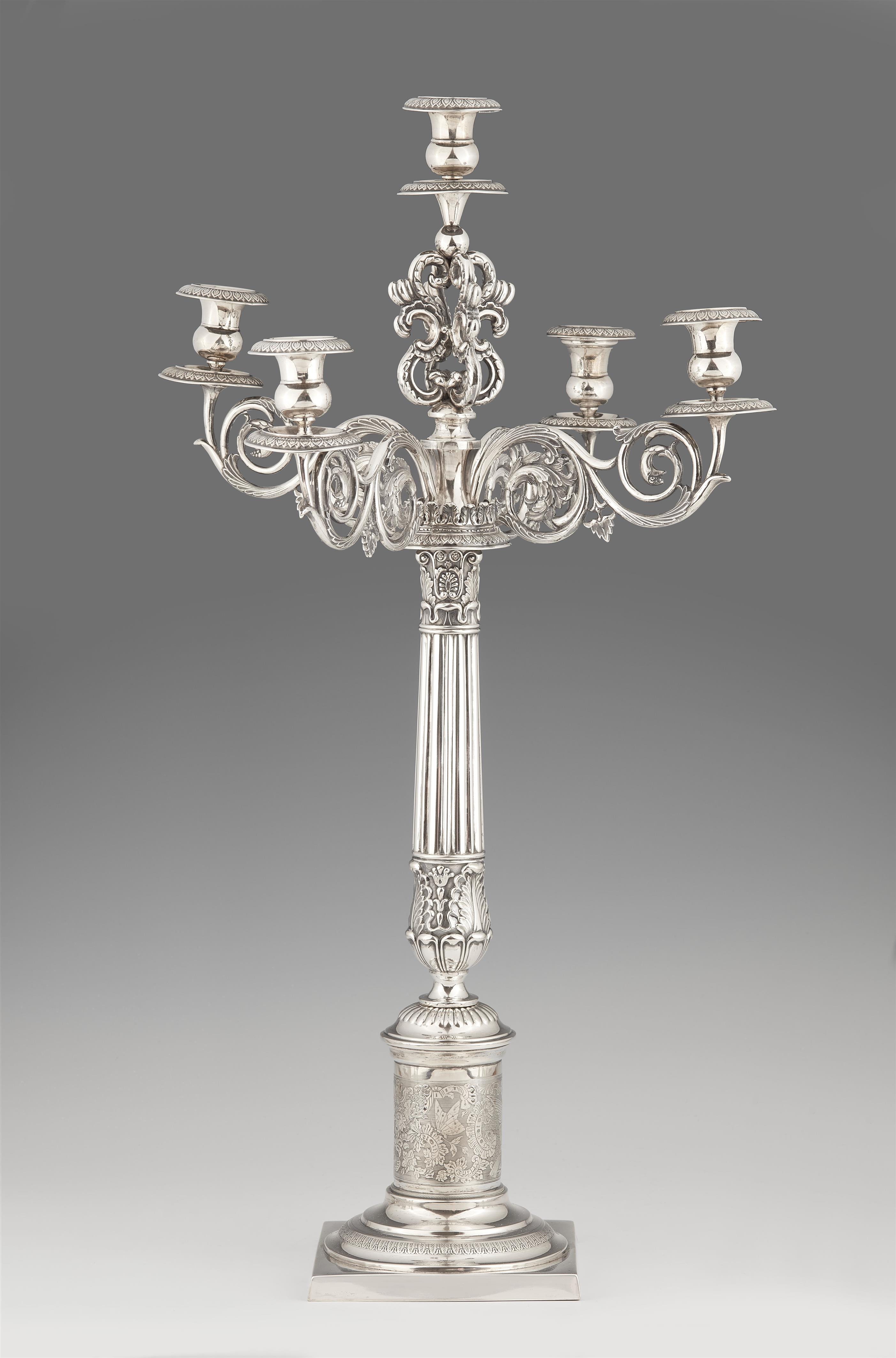 A large Berlin silver candelabrum - image-1