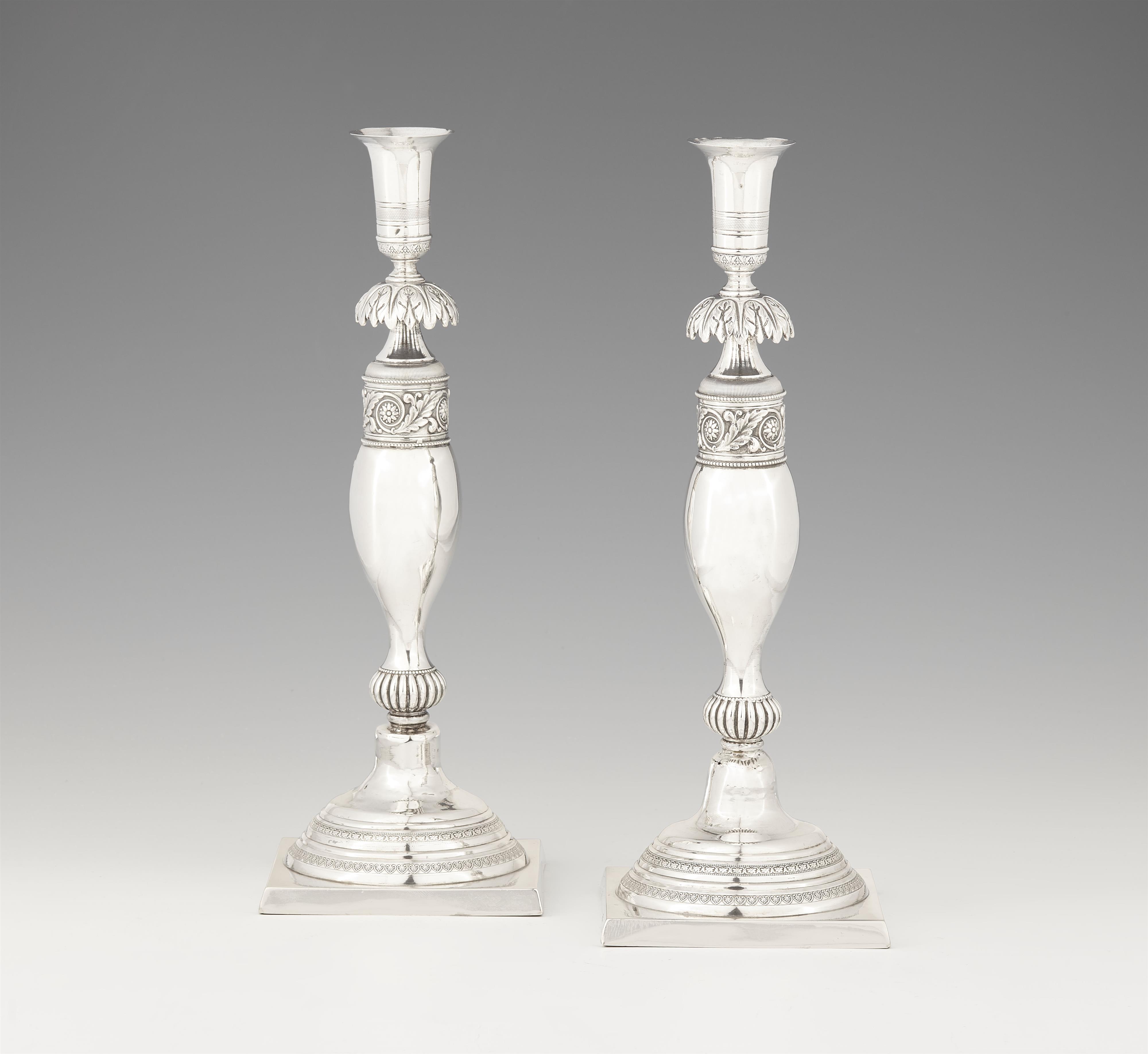 A pair of Berlin silver candlesticks - image-1