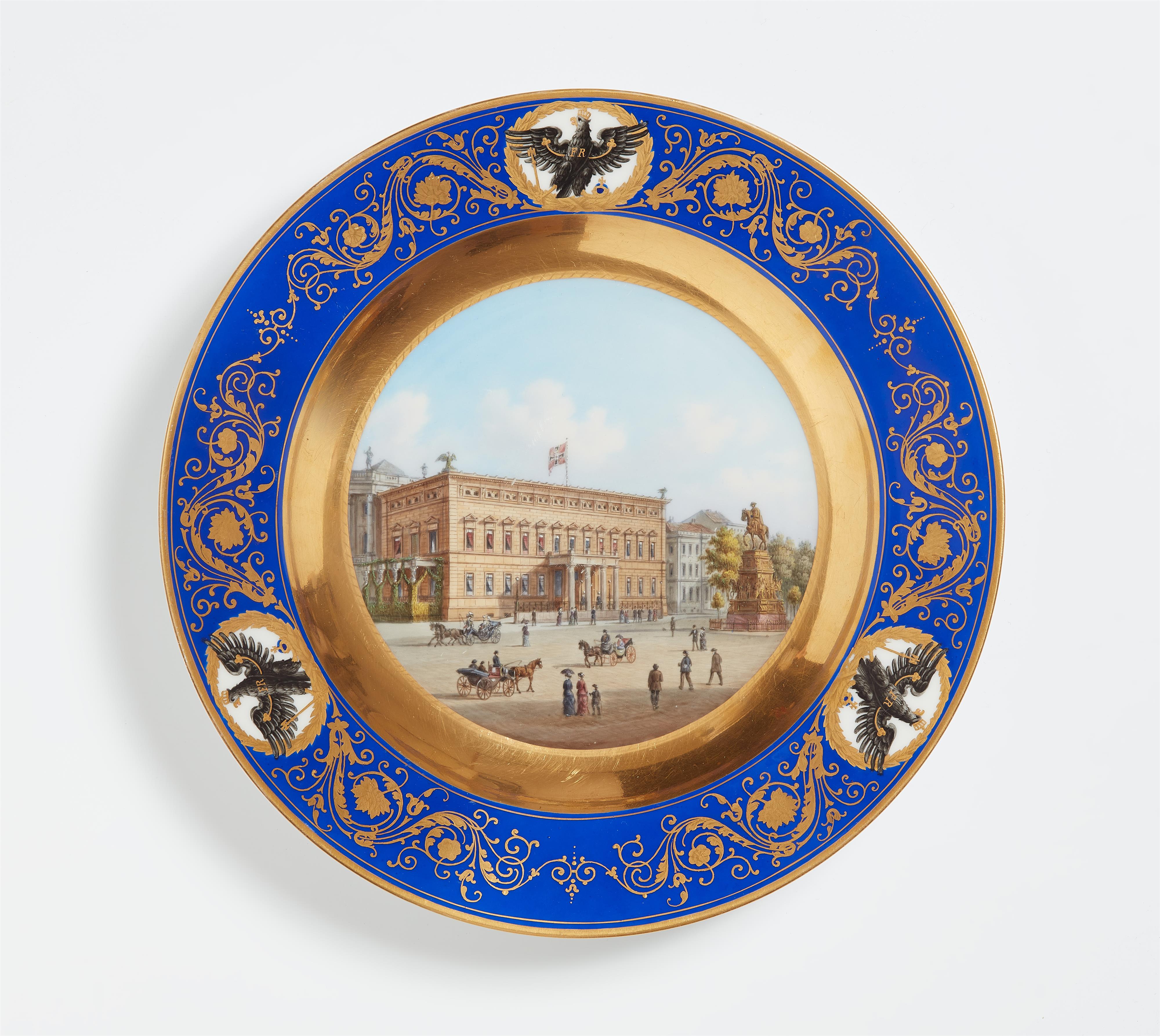 A Berlin KPM porcelain plate with the Kaiser Wilhelm Palace - image-1