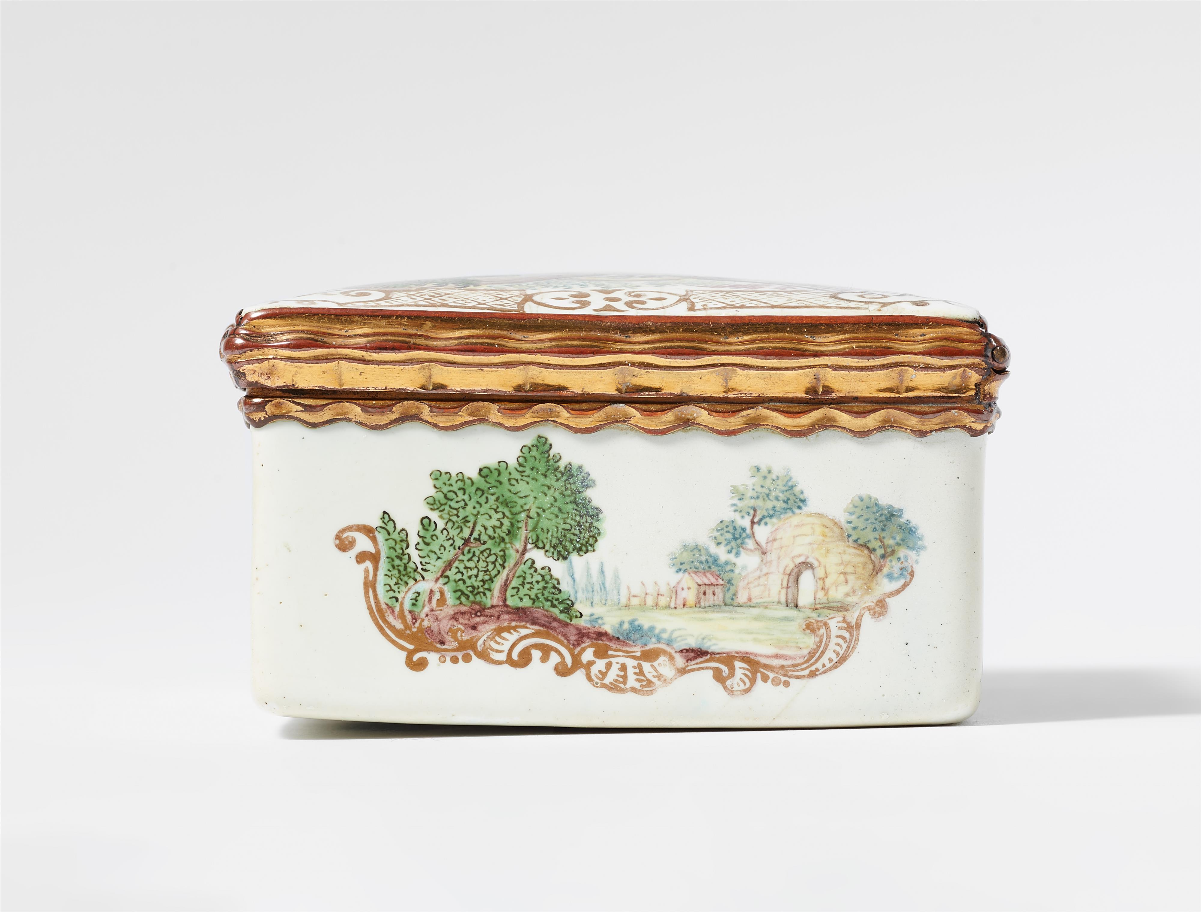 A Berlin enamel snuff box with hunting motifs - image-3
