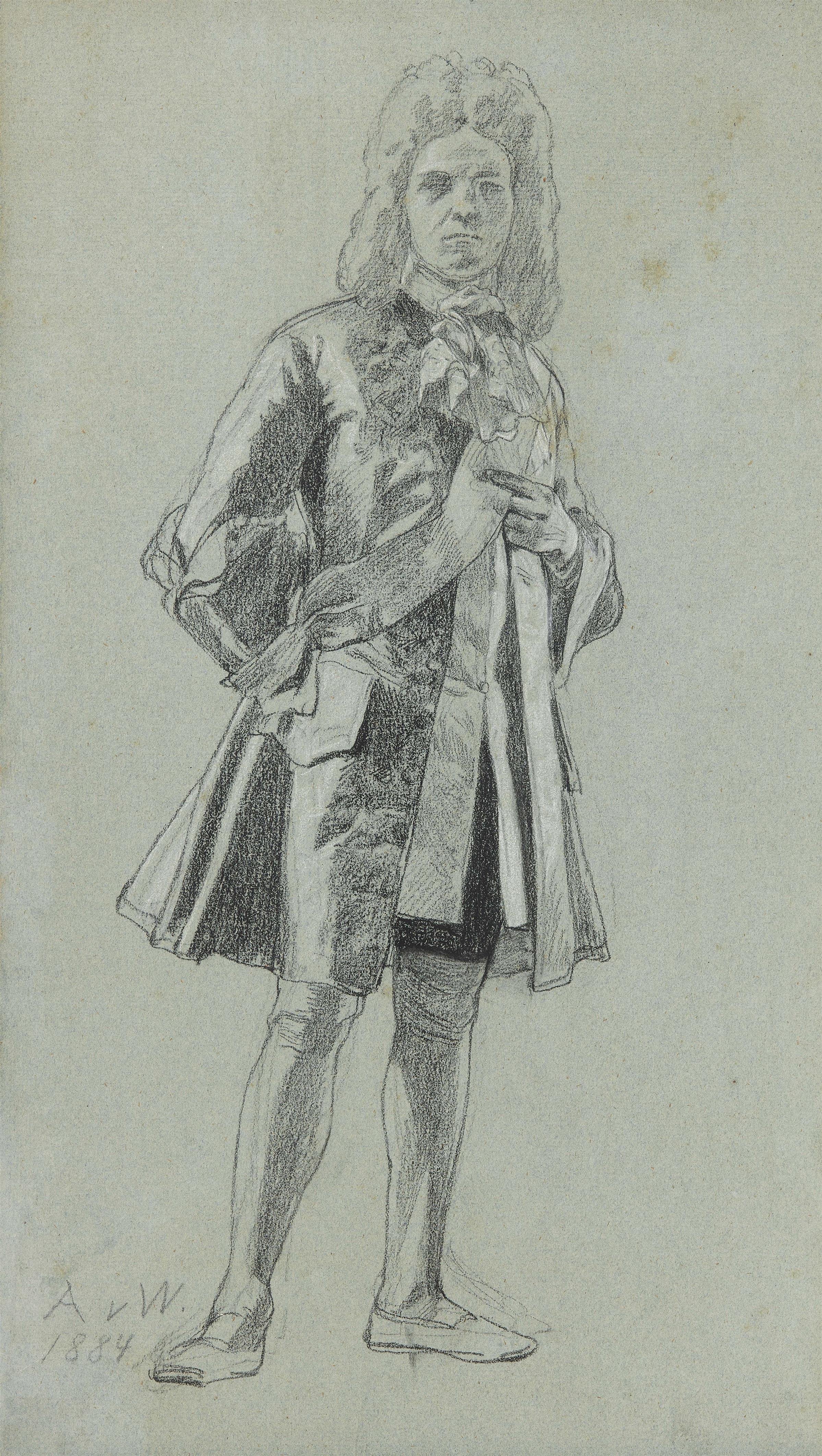 Anton von Werner - Kostümstudie zu Graf Kolb von Wartenberg - image-1