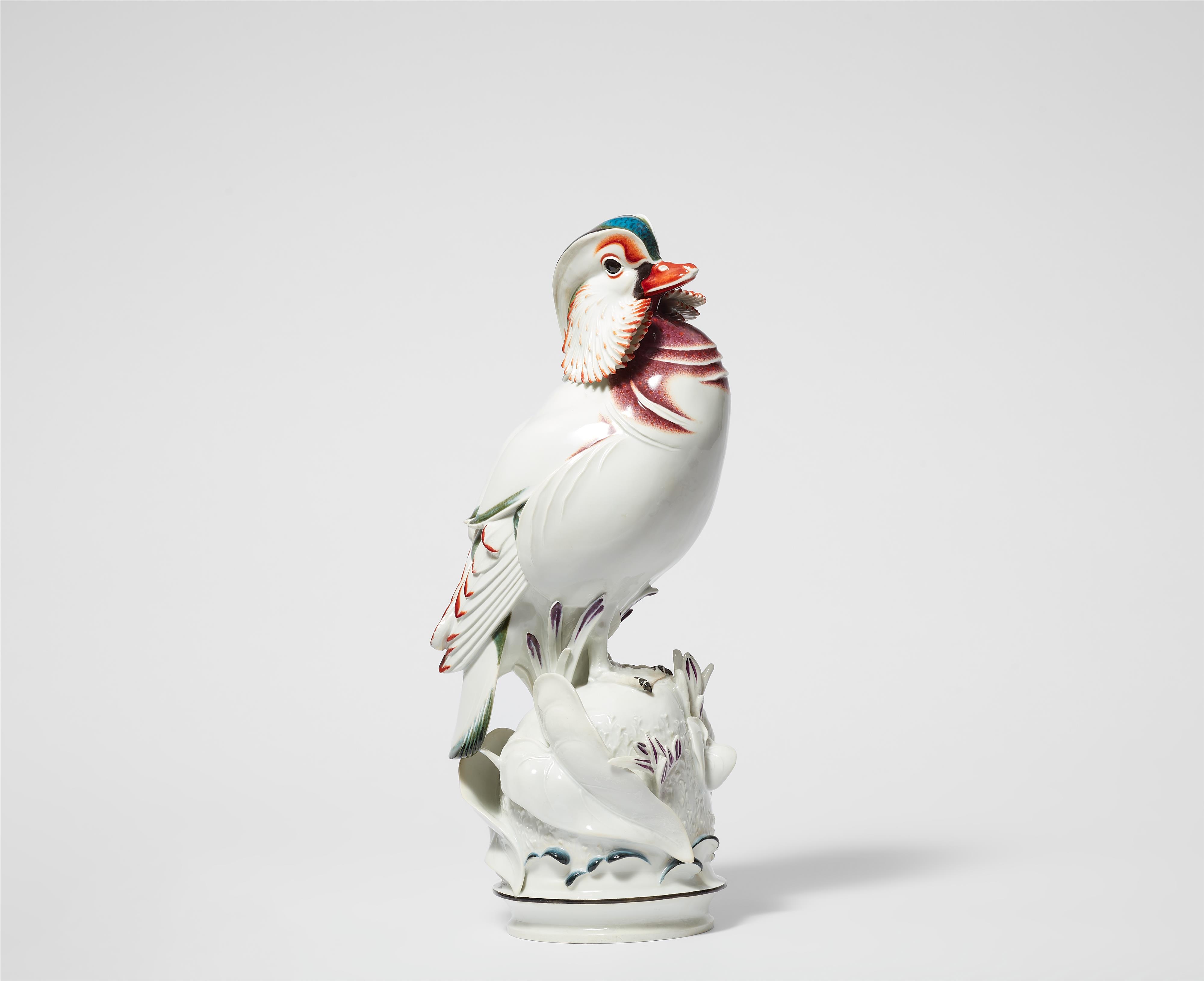 A Meissen porcelain mandarin duck by Max Esser - image-1