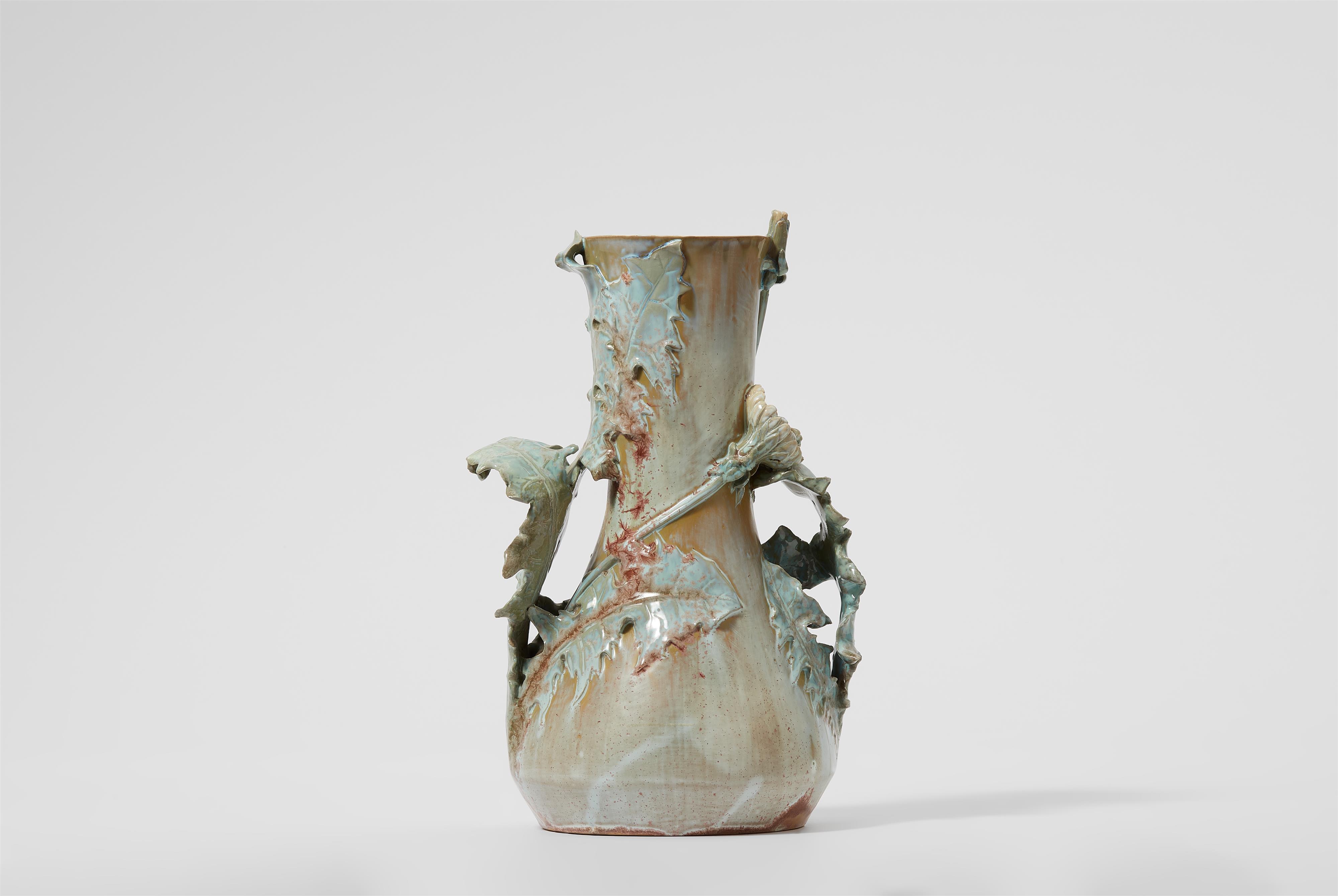 A Berlin KPM porcelain vase with dandelion decor - image-2