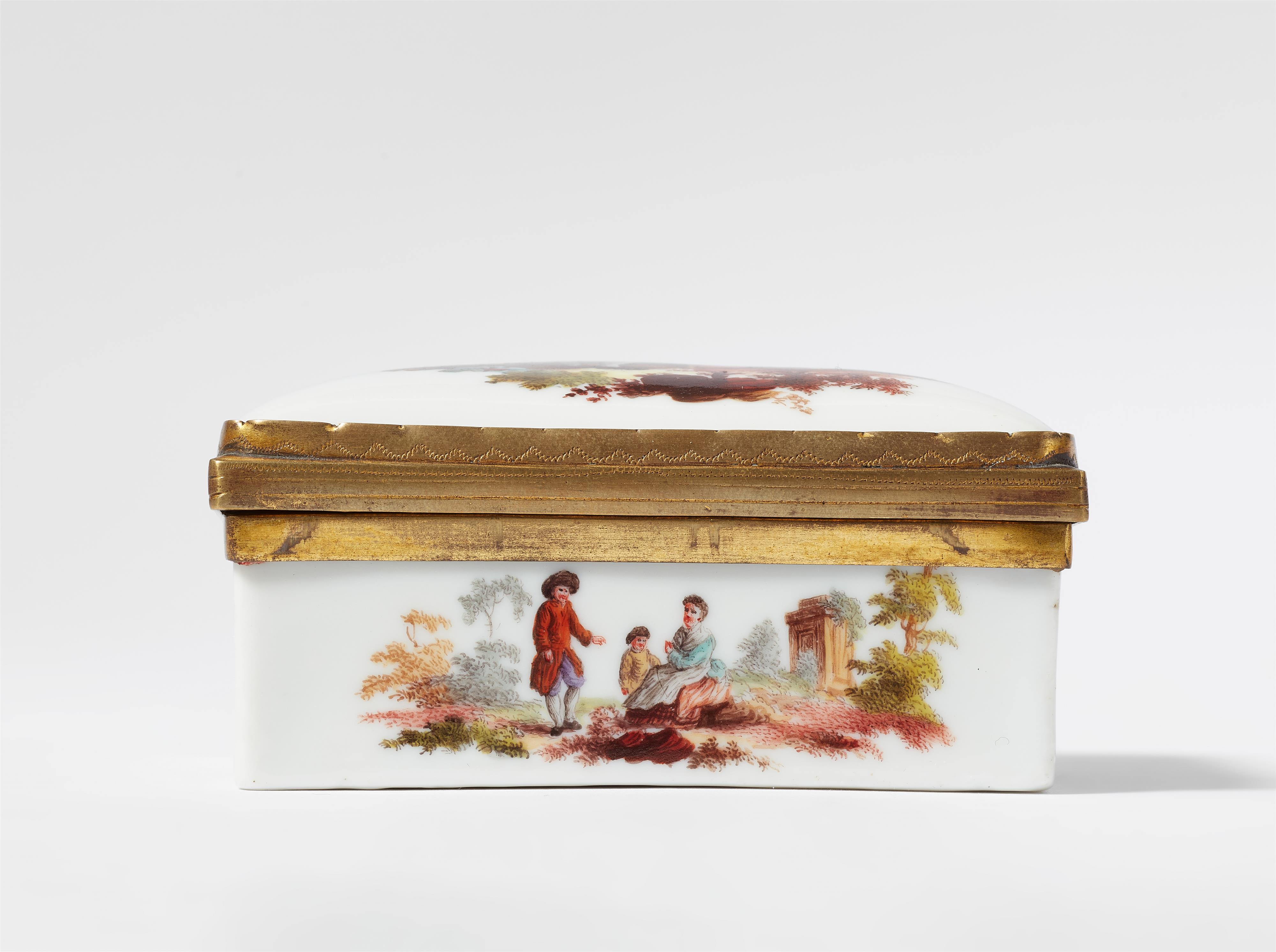 A Berlin enamel snuff box with figures in landscapes - image-2