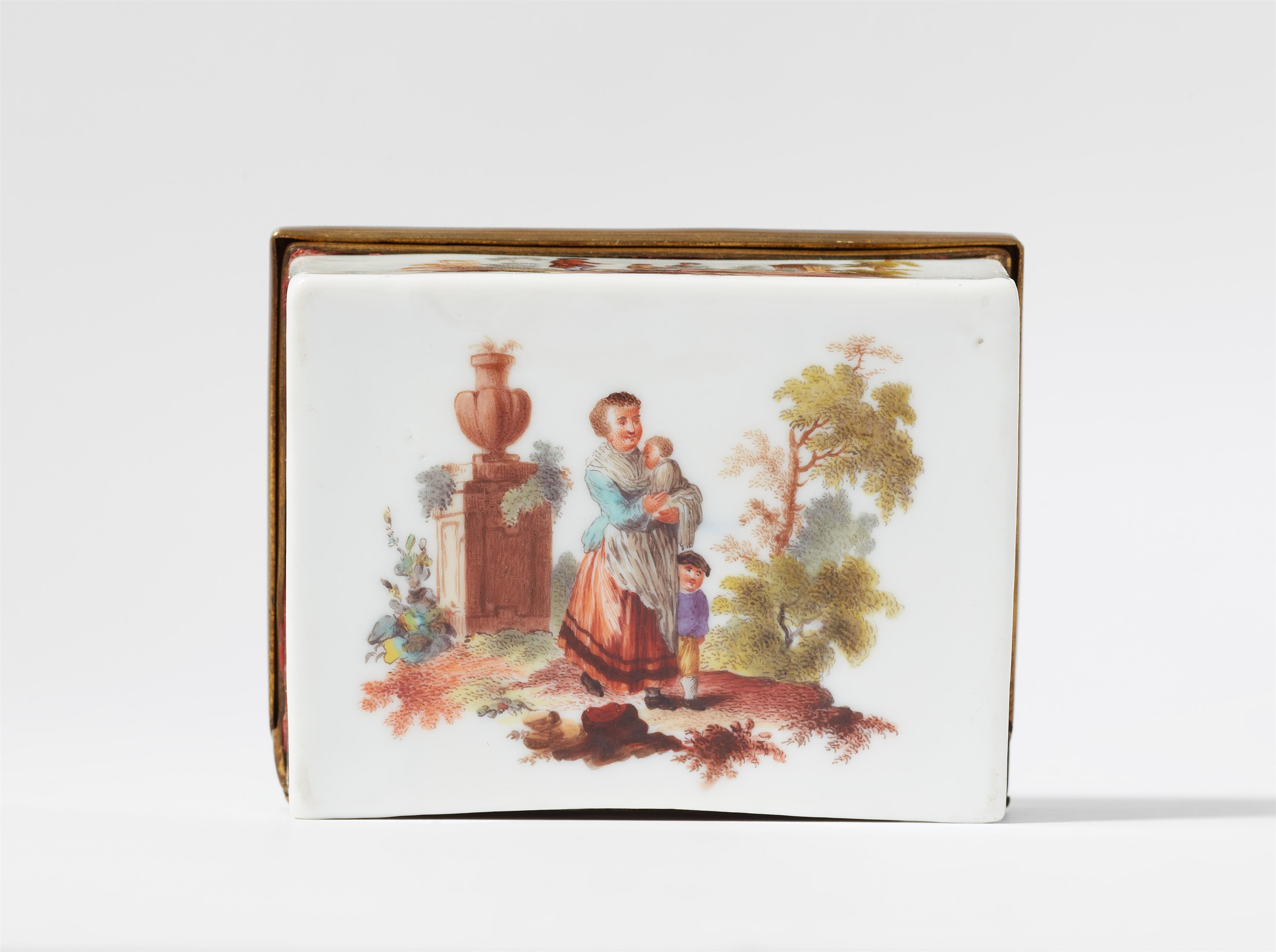 A Berlin enamel snuff box with figures in landscapes - image-6
