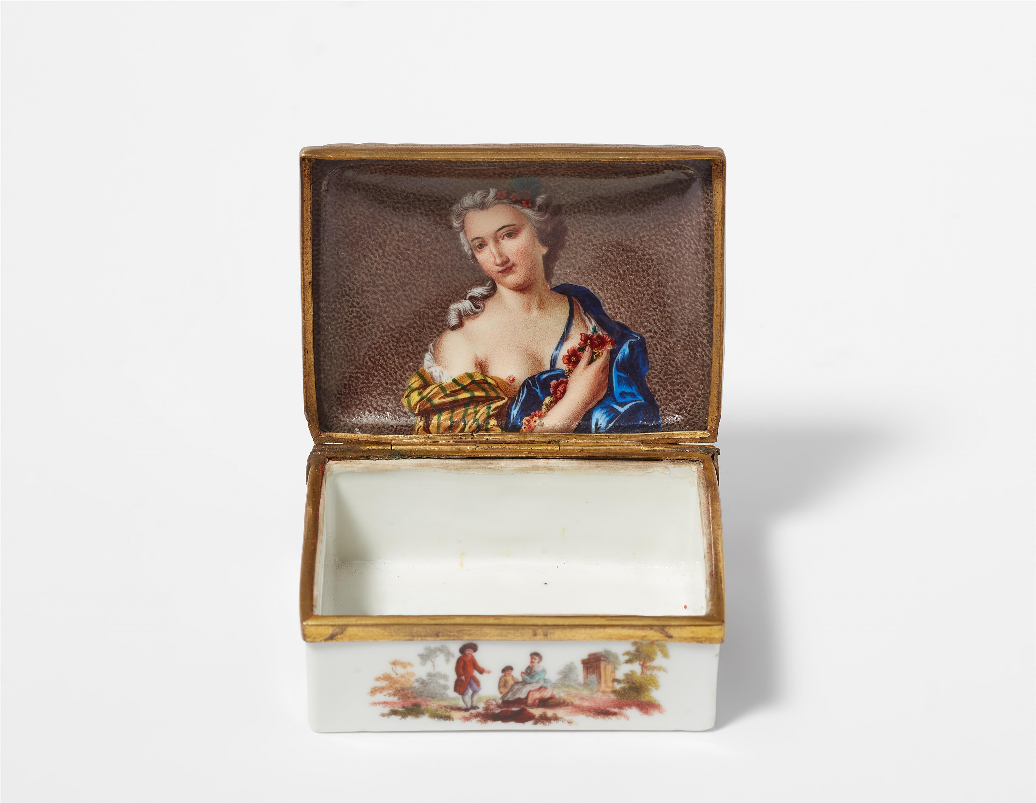 A Berlin enamel snuff box with figures in landscapes - image-7
