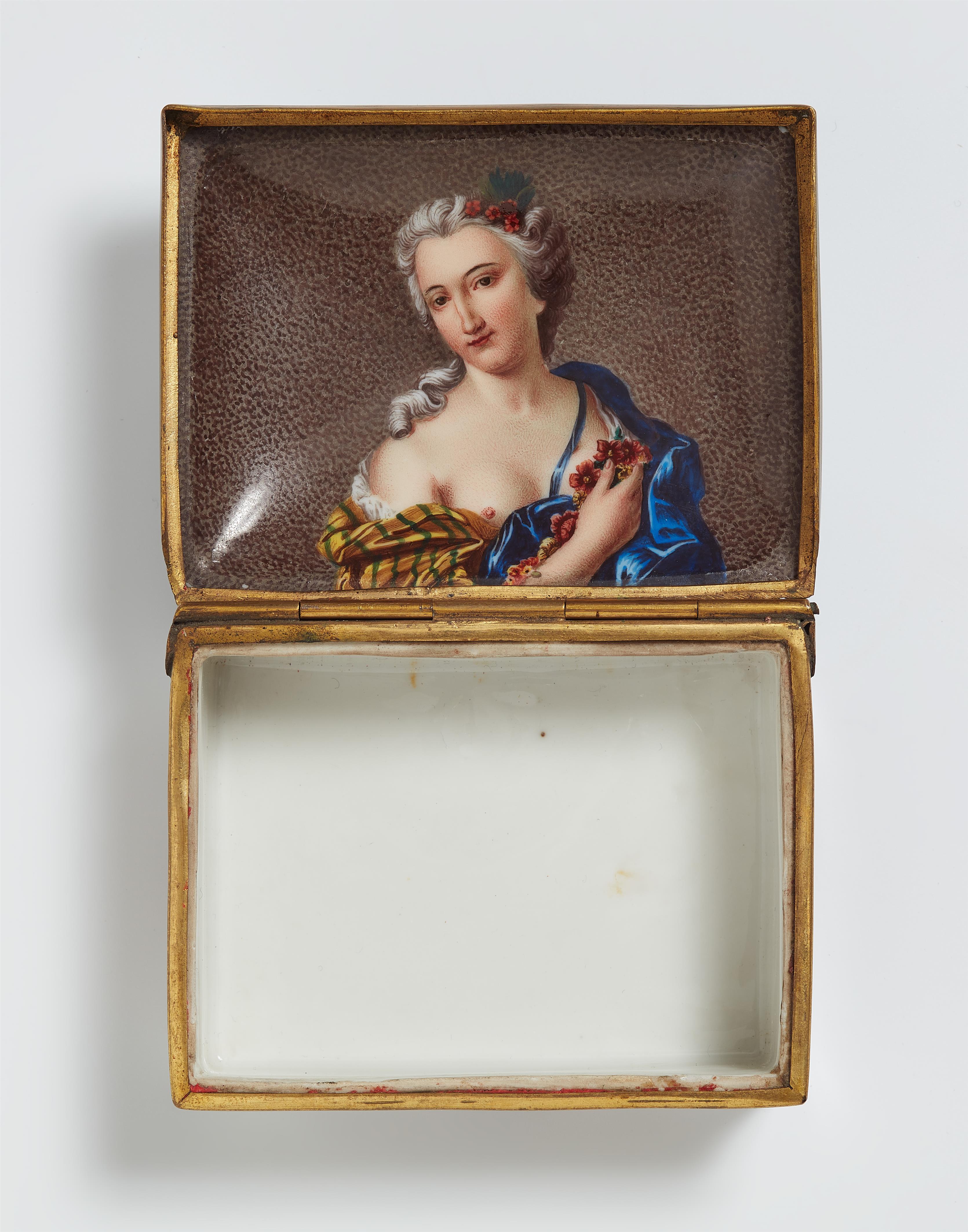 A Berlin enamel snuff box with figures in landscapes - image-10