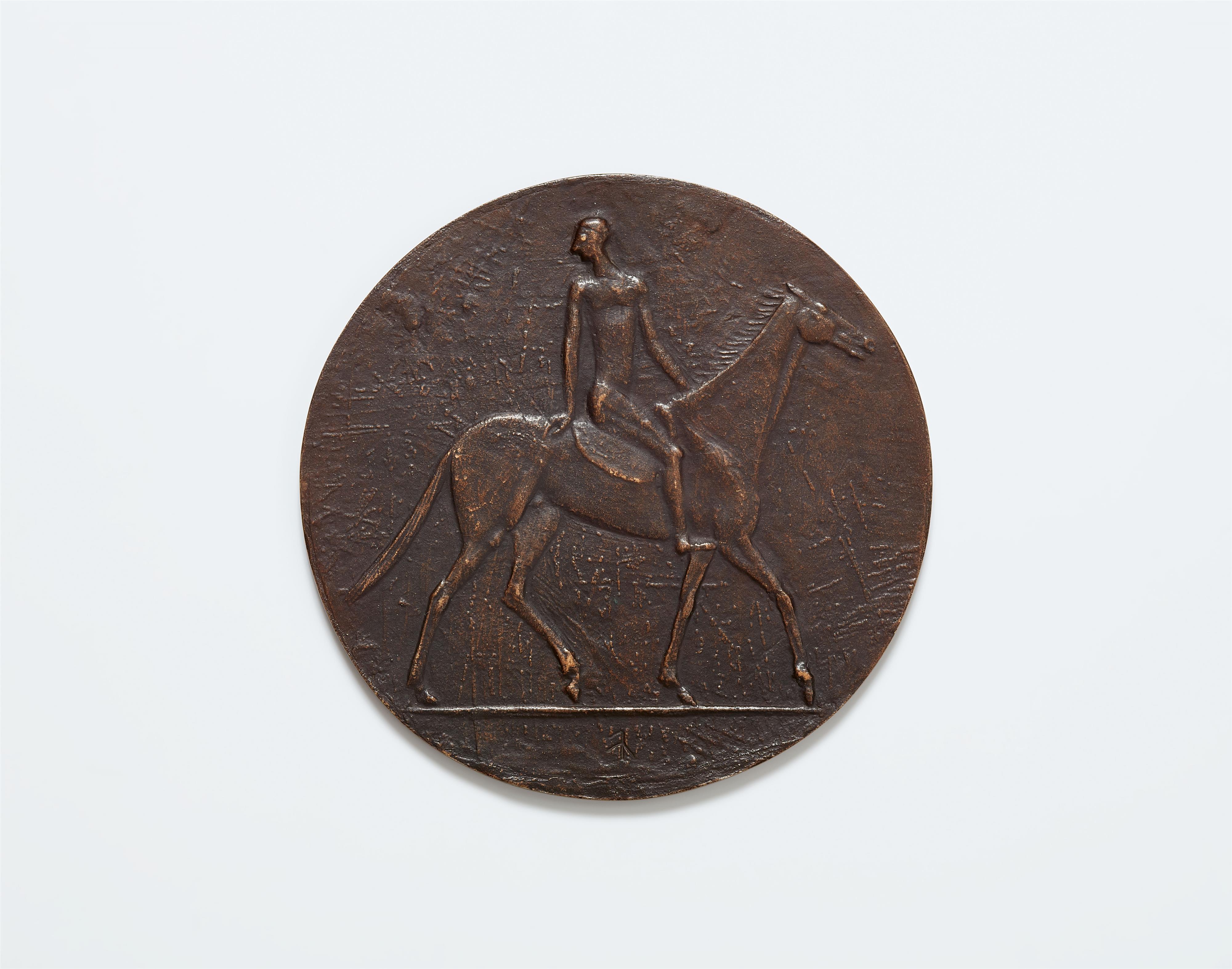 Bronze plaque with a rider (design for Olympia)
by Gerhard Marcks (1889 - 1981) - image-1