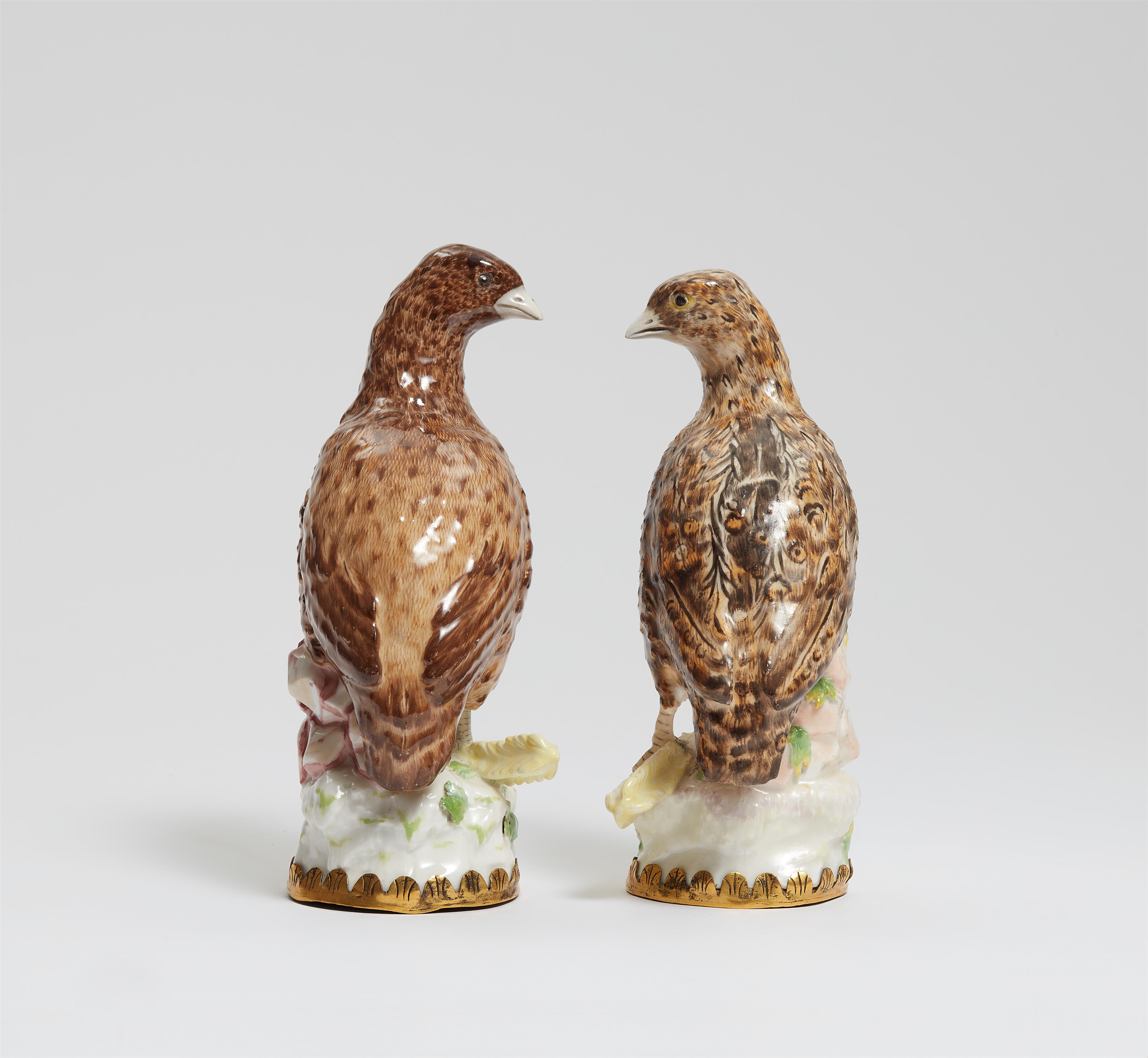 A rare pair of Berlin KPM porcelain quails - image-2