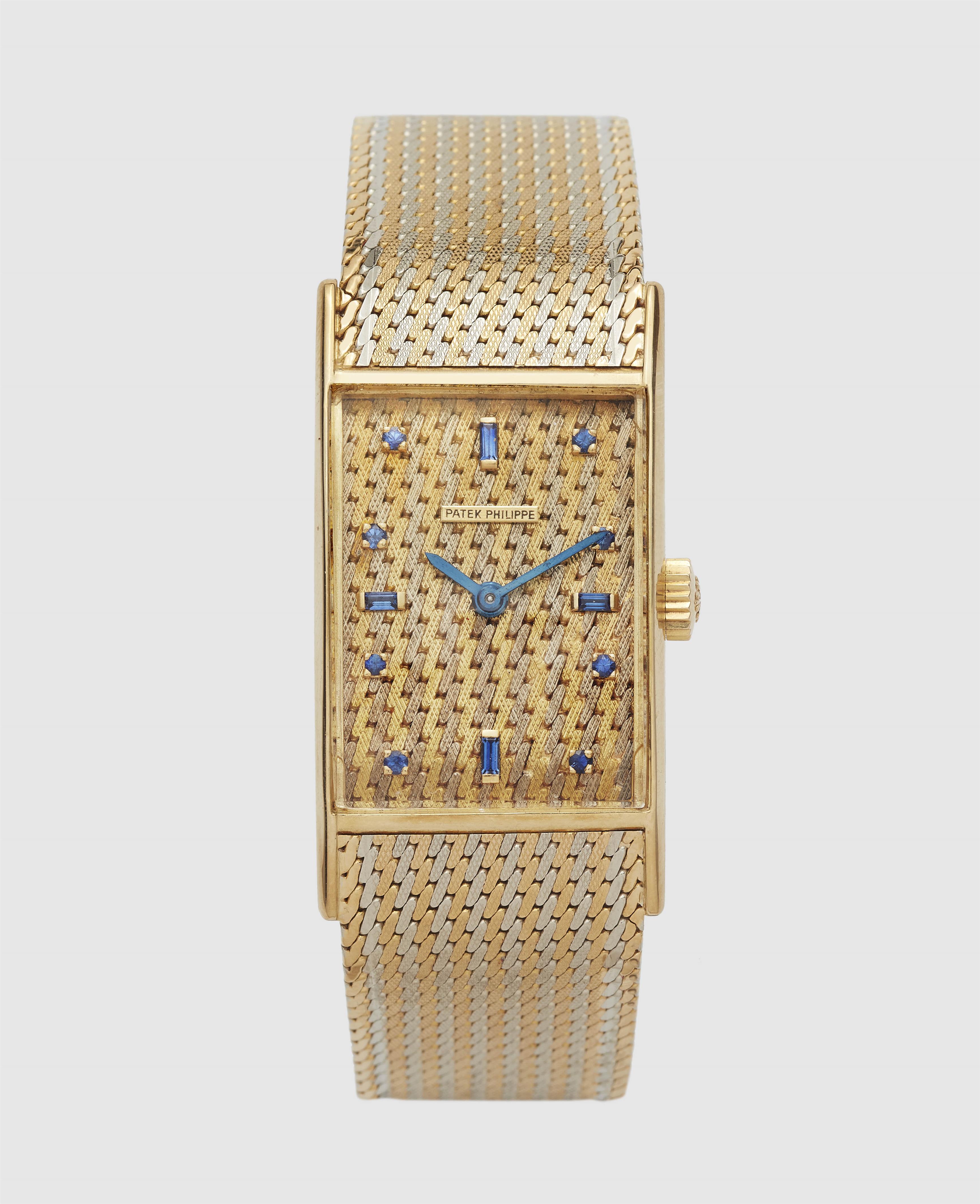 An extremely rare 18k white and yellow gold Patek Philippe gentleman's wristwatch. - image-1