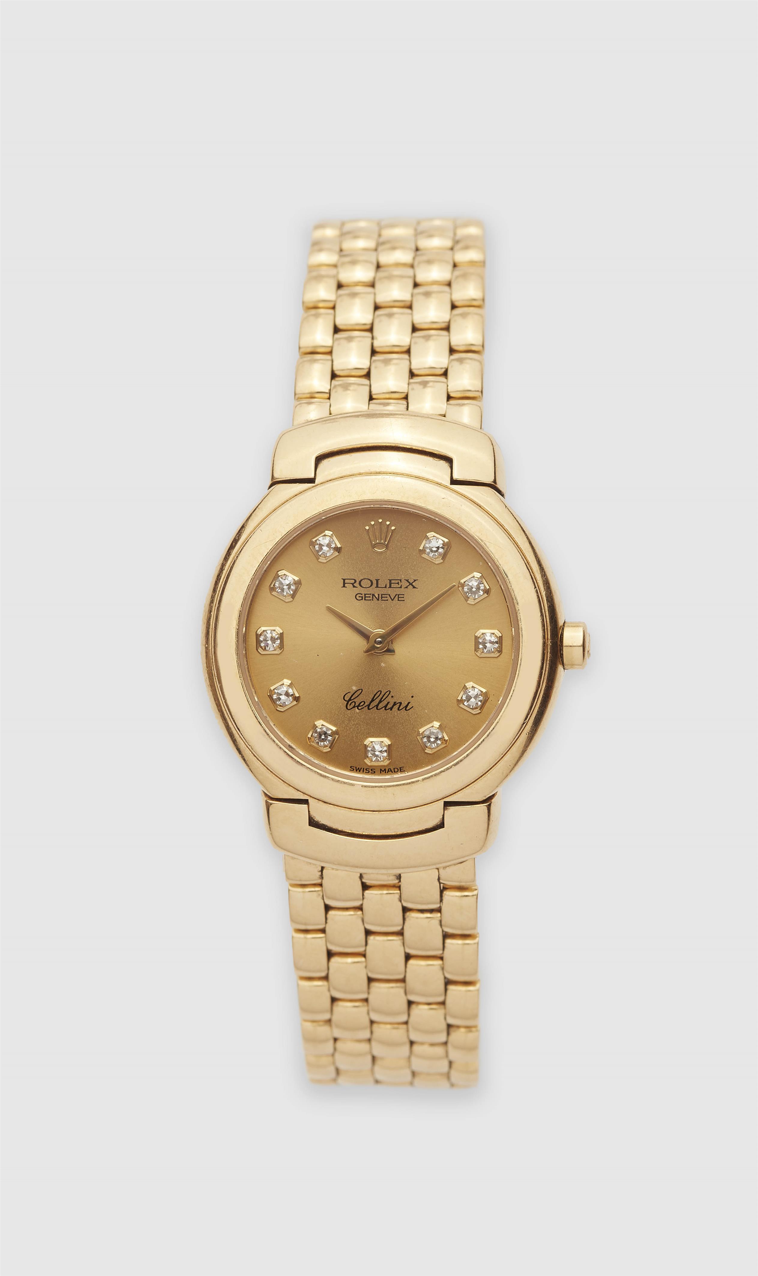 An 18k yellow gold quartz Rolex Cellini ladies wristwatch. - image-1