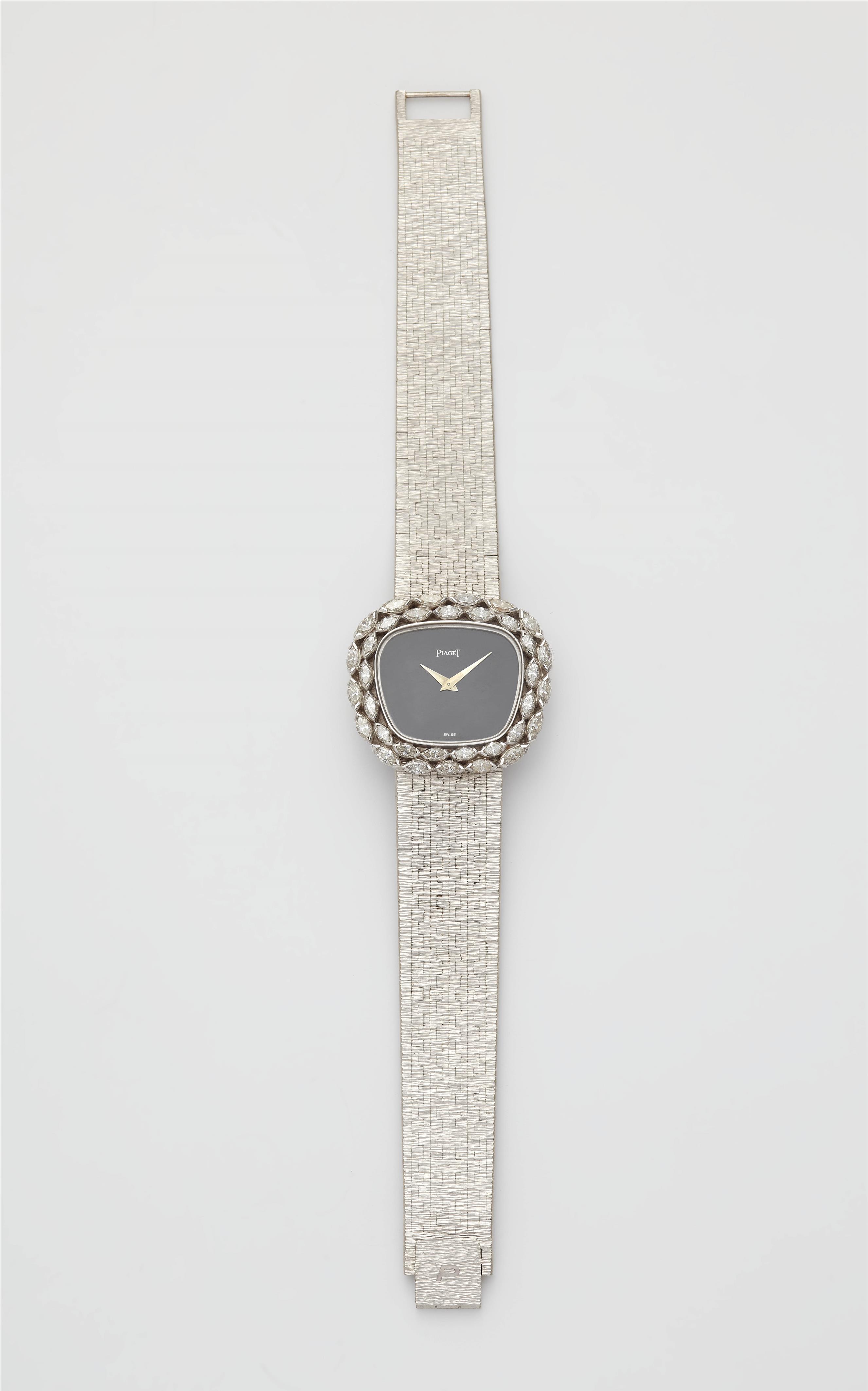 A 18k white gold quartz Piaget ladies wristwatch. - image-1