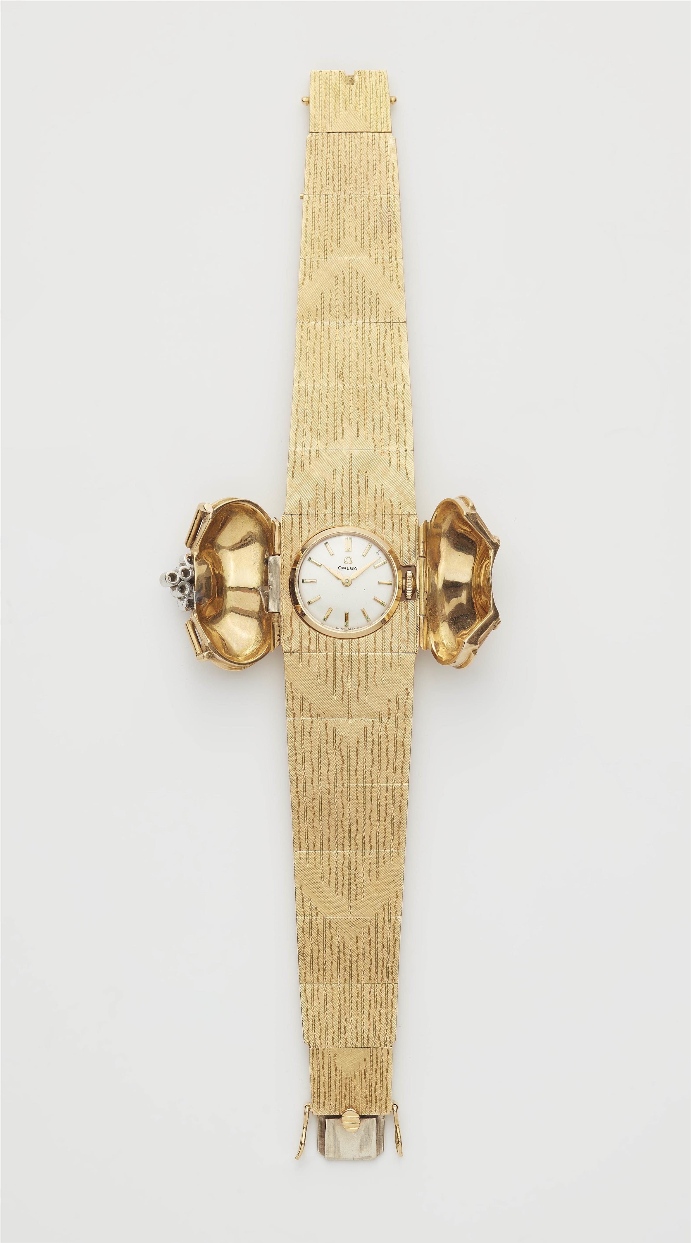 An 18k gold ladies Omega cocktail wristwatch - image-1