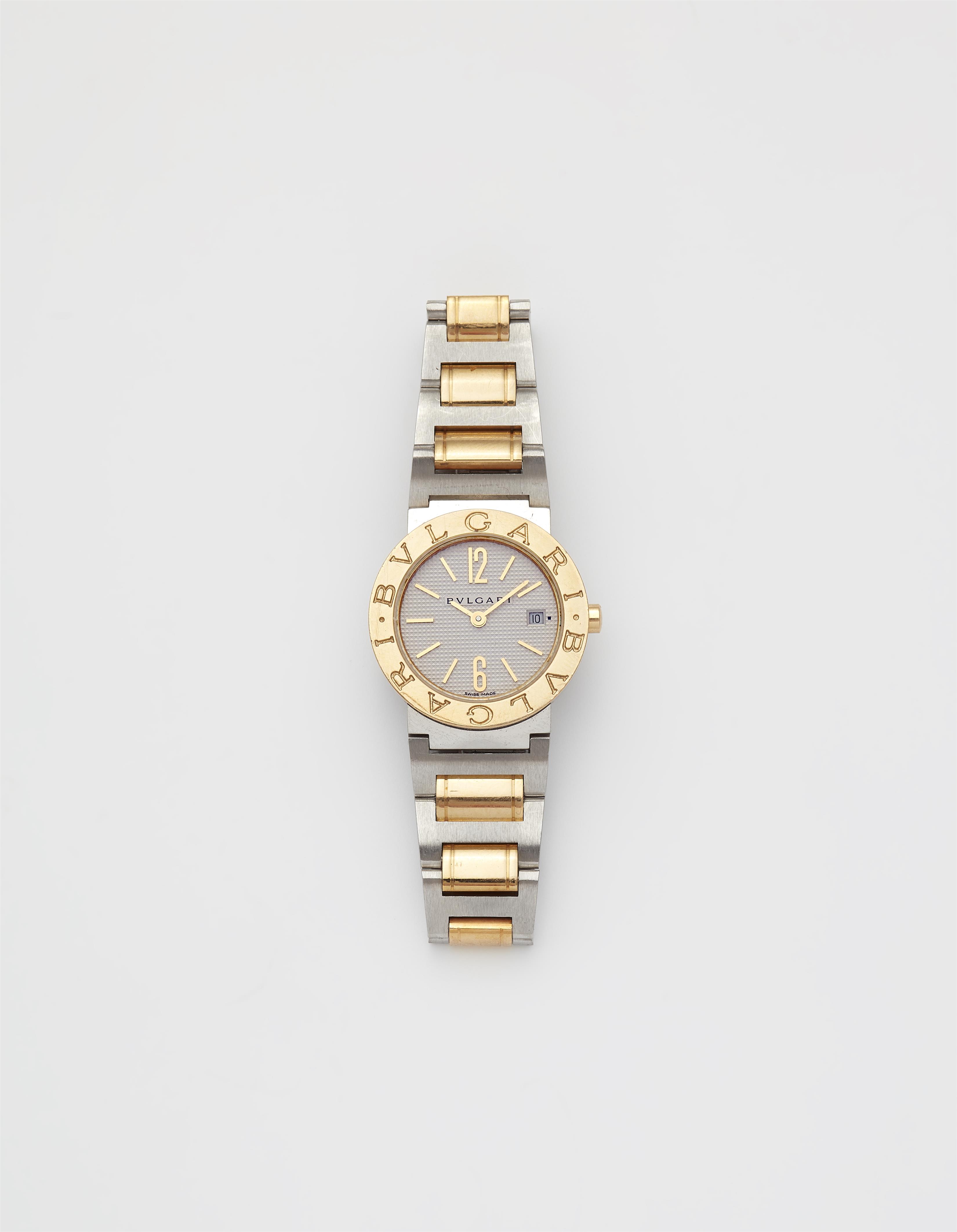 An 18k yellow gold and stainless steel Bulgari ladies wristwatch. - image-1