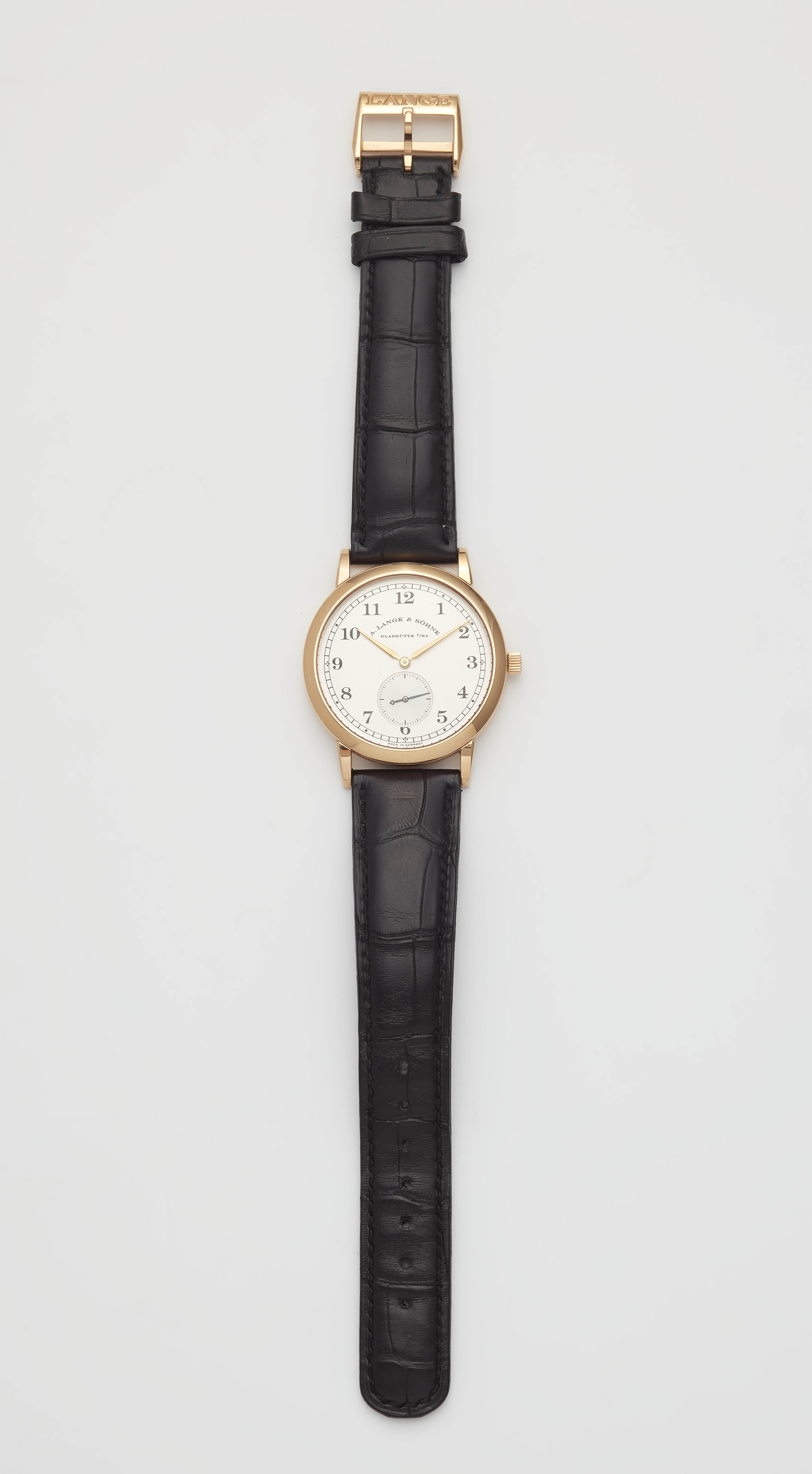 An 18k rosé gold manual winding A. Lange & Söhne 1815 gentleman´s wristwatch - image-1