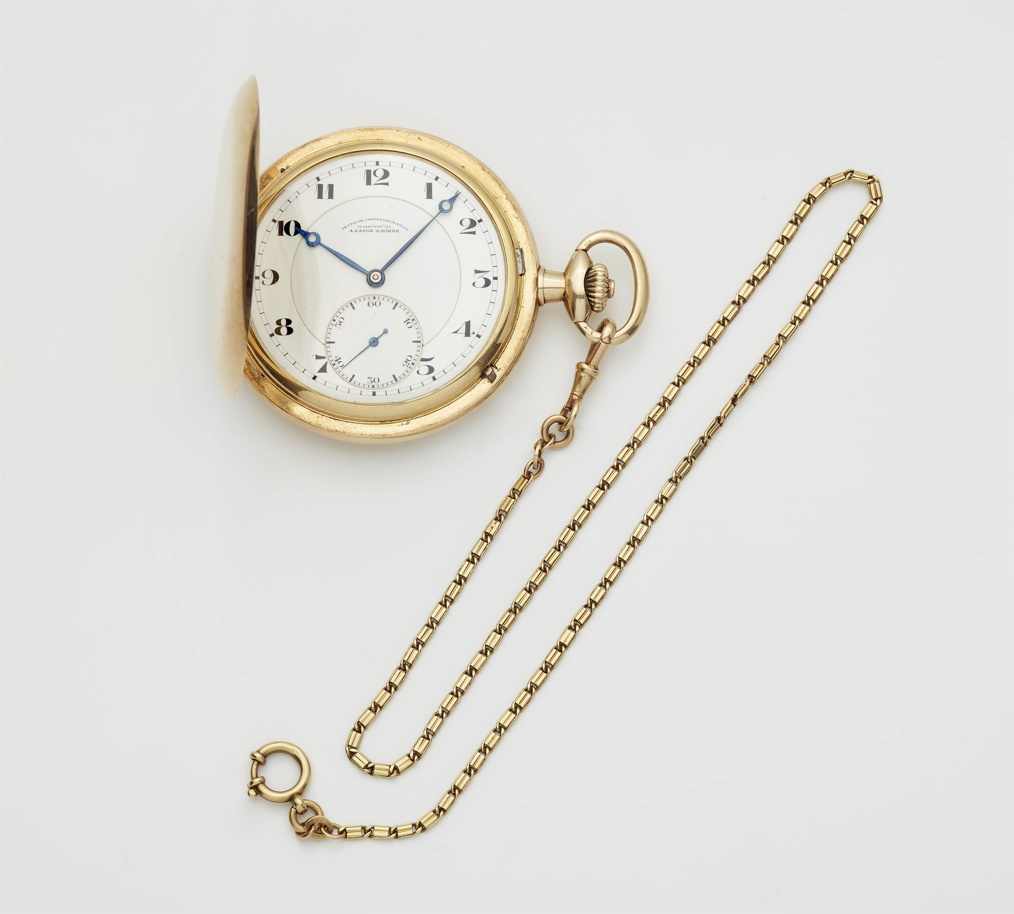 A 14k gold A. Lange & Söhne Savonnette pocket watch. - image-1