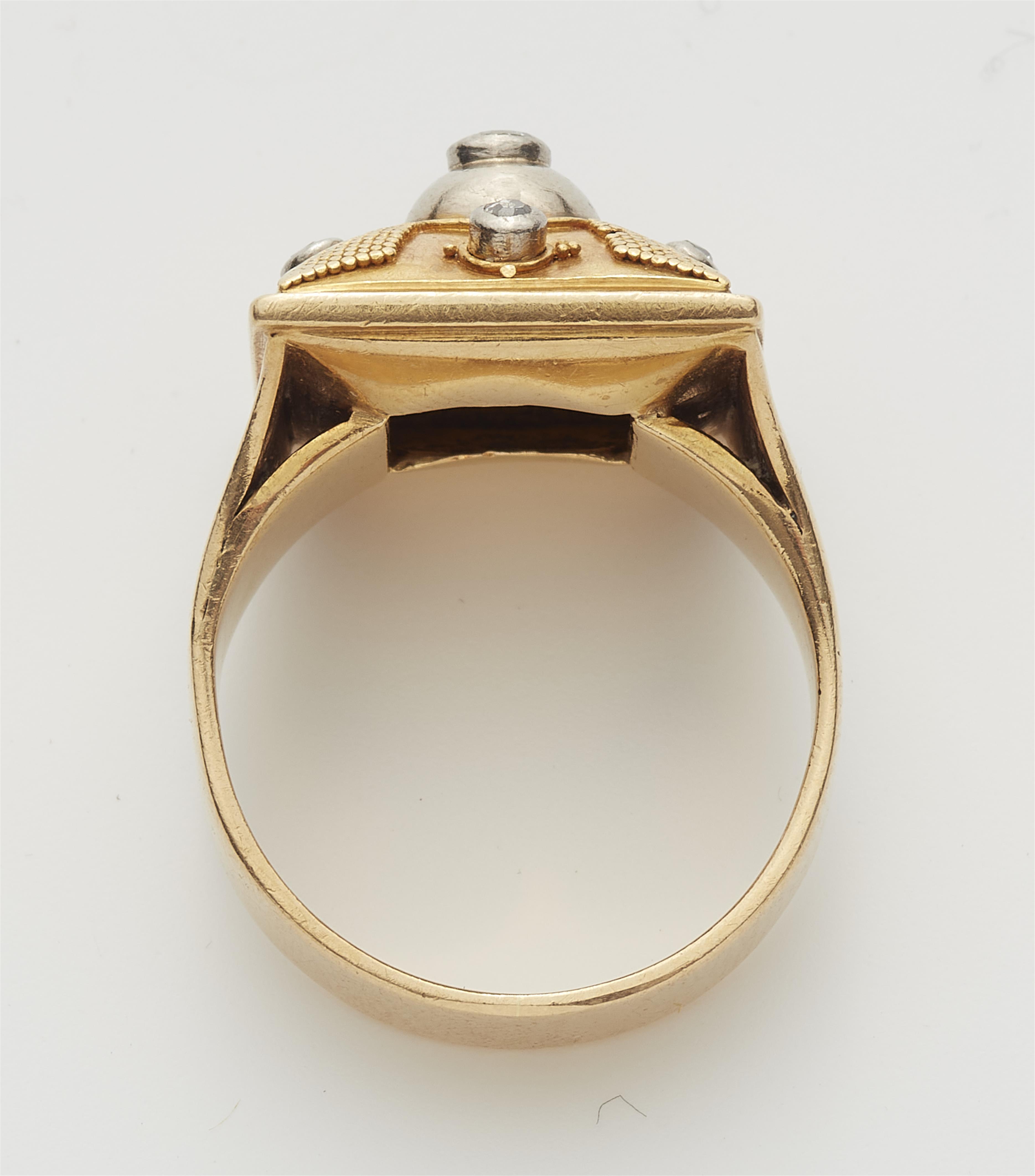 Stabbrosche und Ring mit Diamanten - image-4
