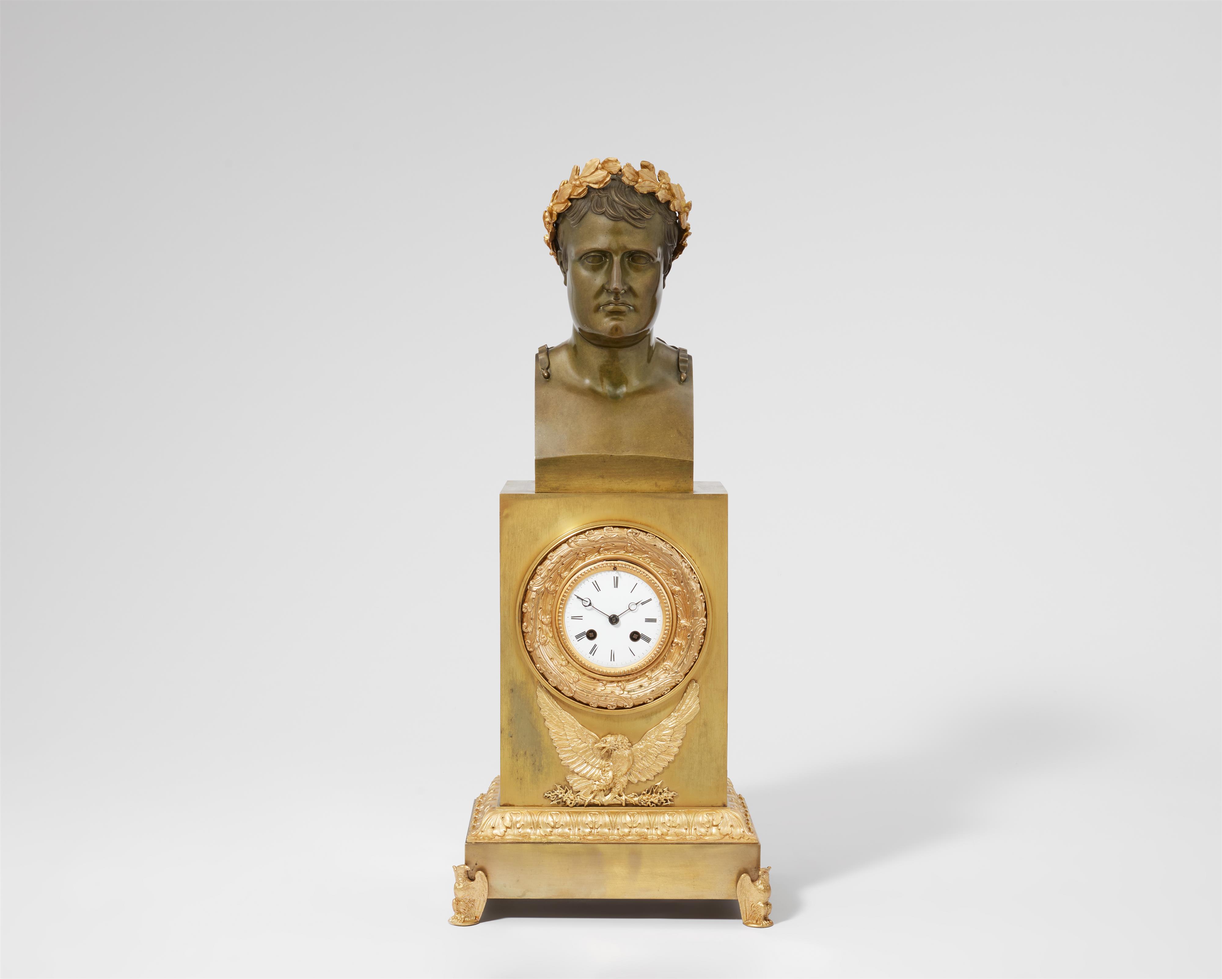 A Parisian ormolu pendulum clock with a portrait of Napoleon - image-1