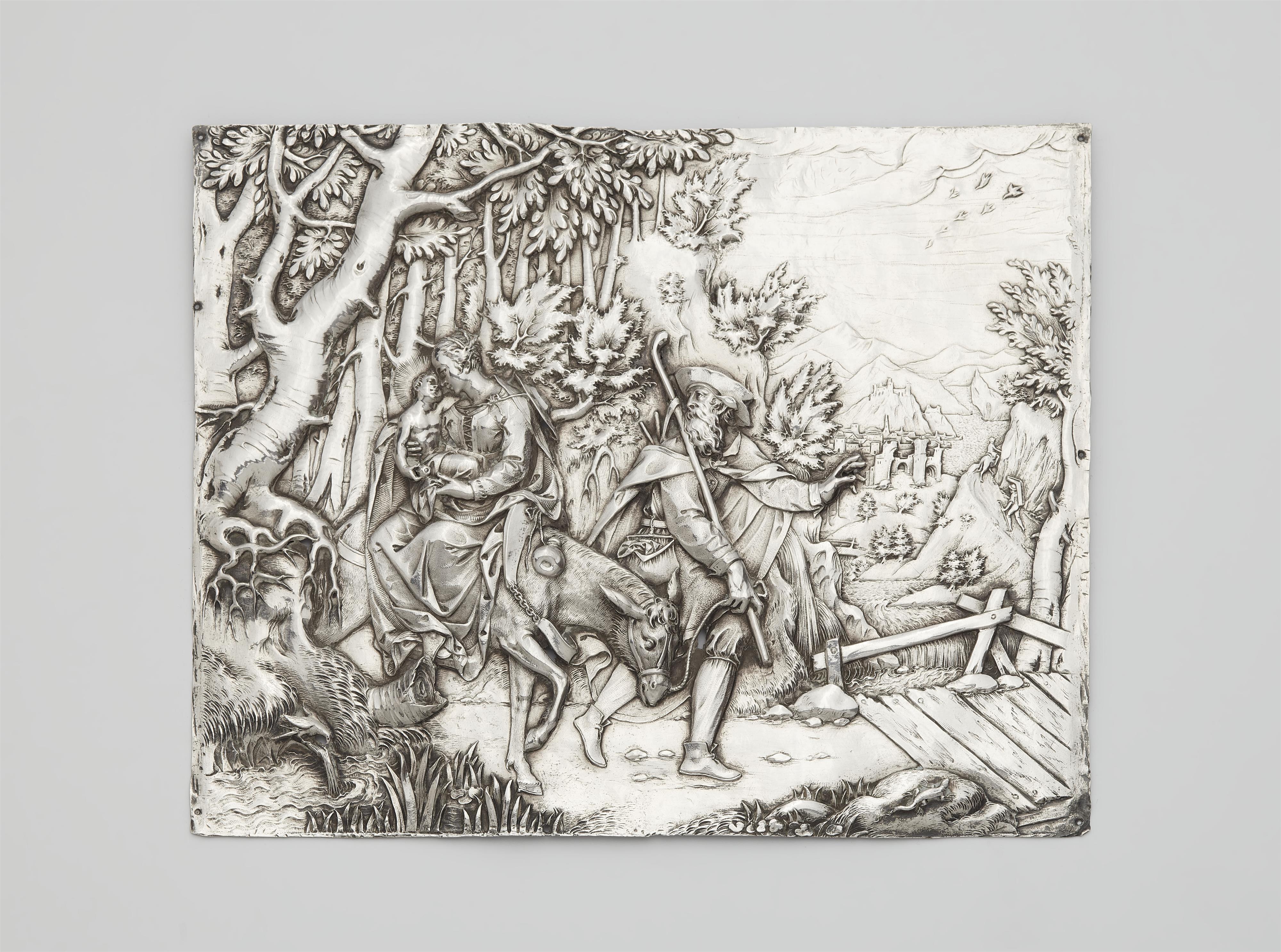A silver plaque with the Flight into Egypt - image-1