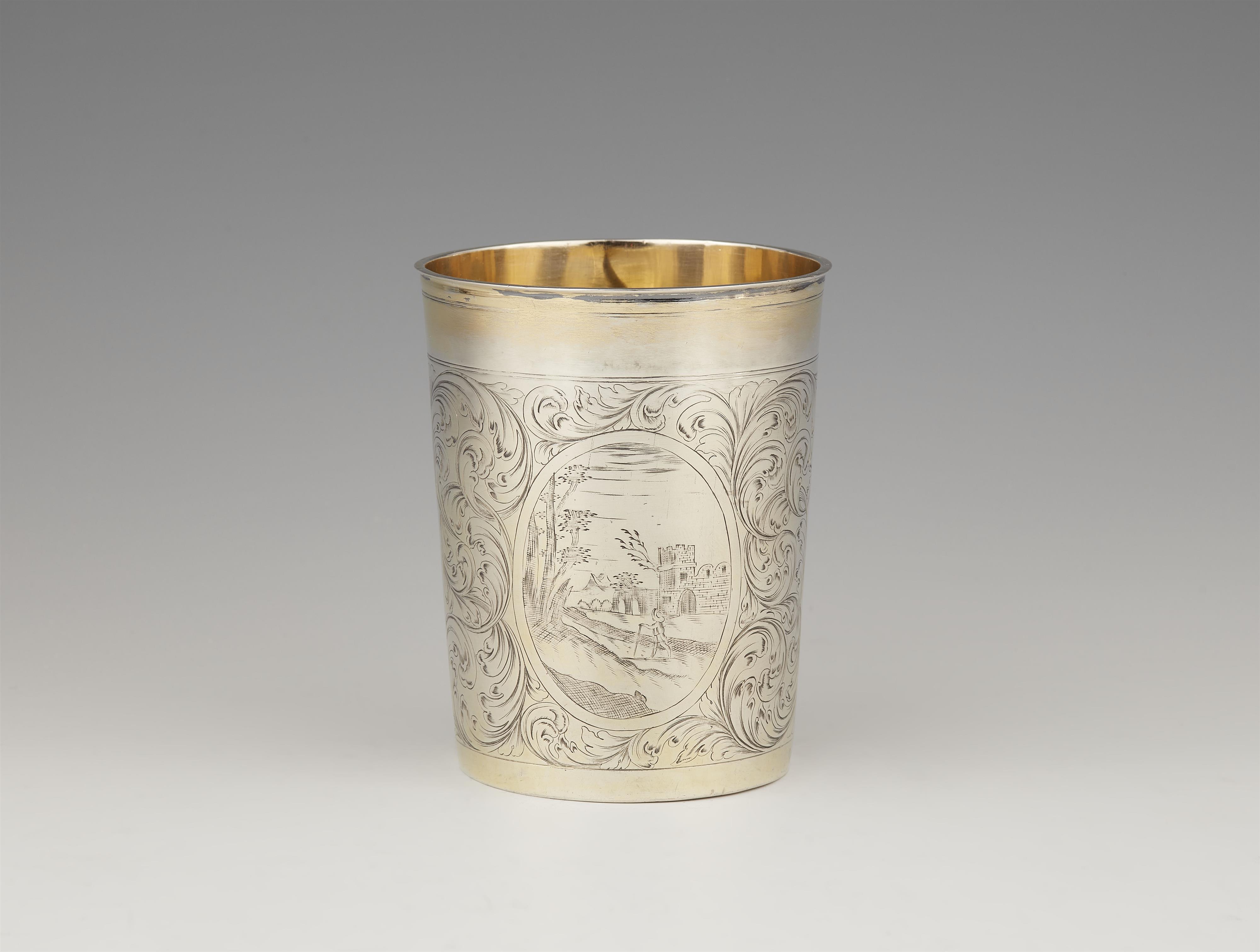 An Augsburg parcel gilt silver beaker - image-2