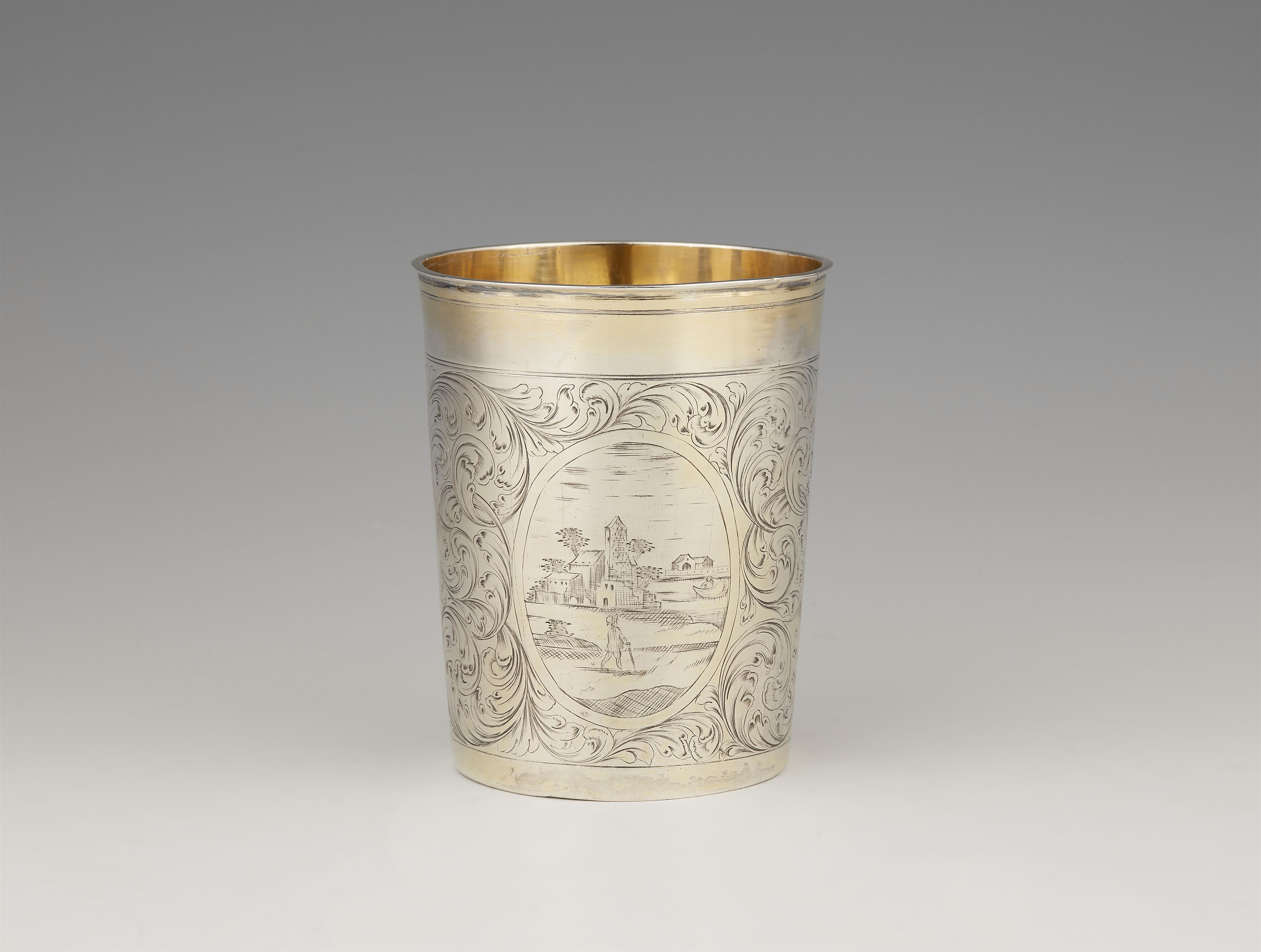 An Augsburg parcel gilt silver beaker - image-3