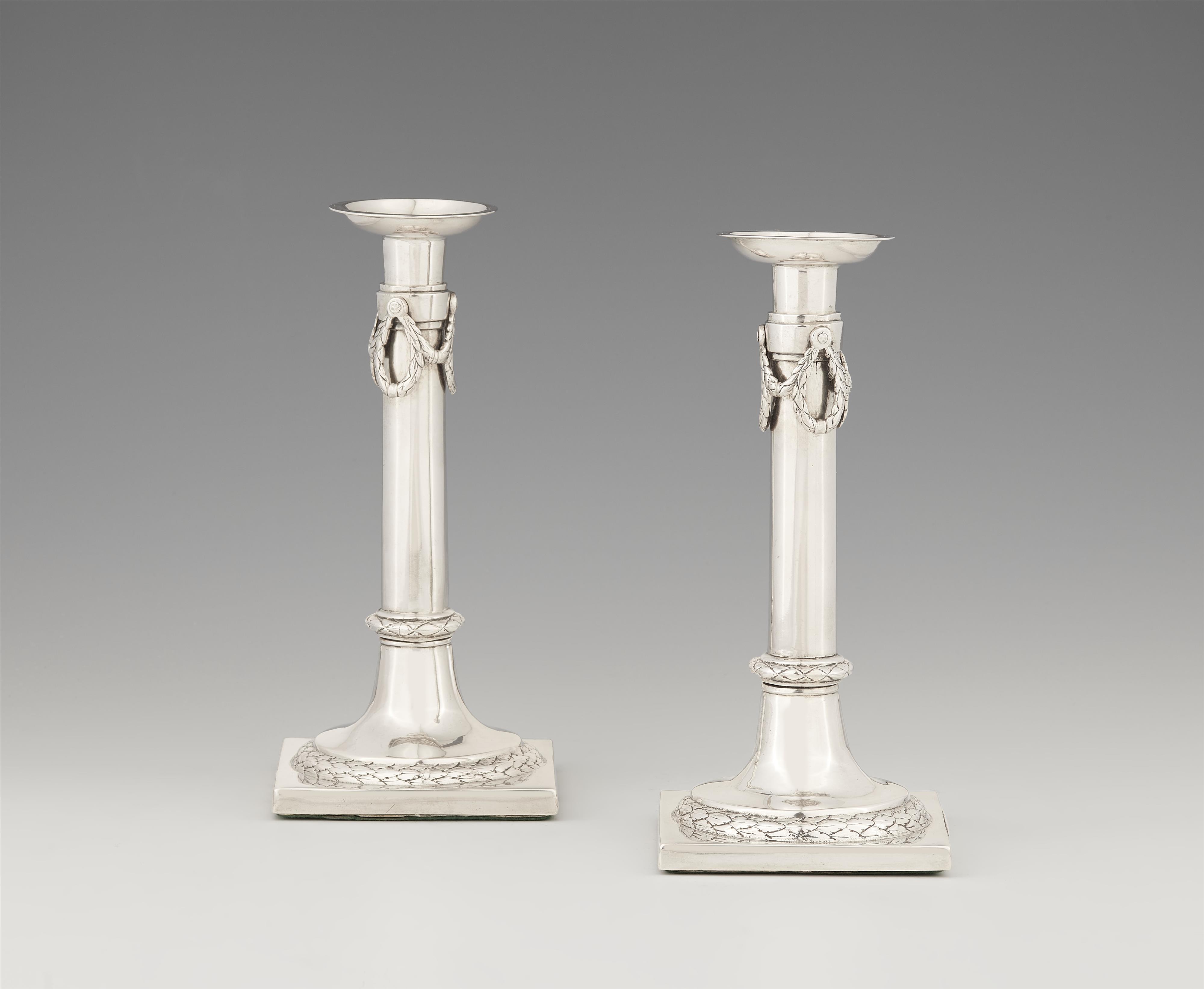 A pair of Brunswick silver candlesticks - image-1