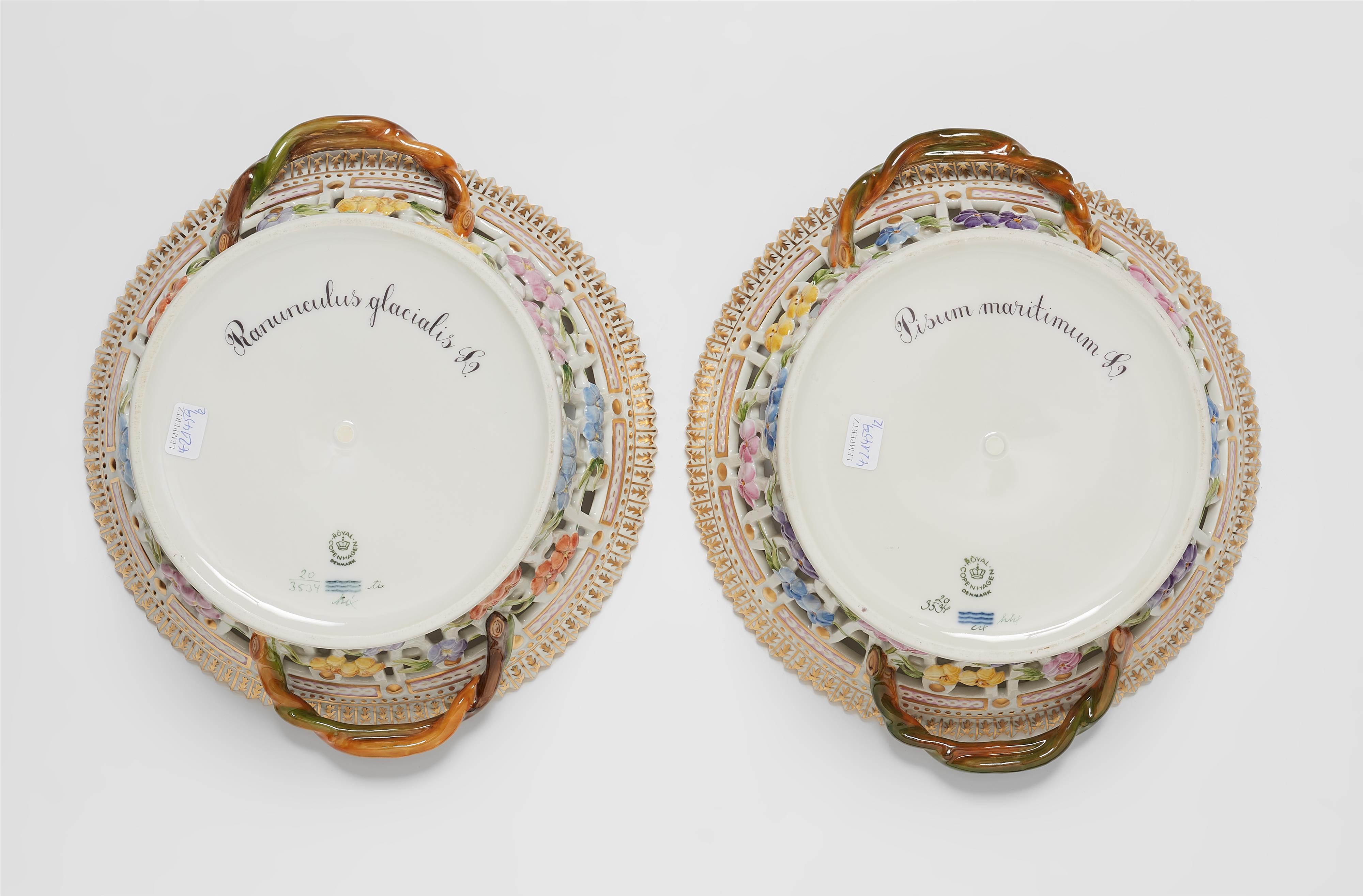A pair of Royal Copenhagen Flora Danica baskets - image-4