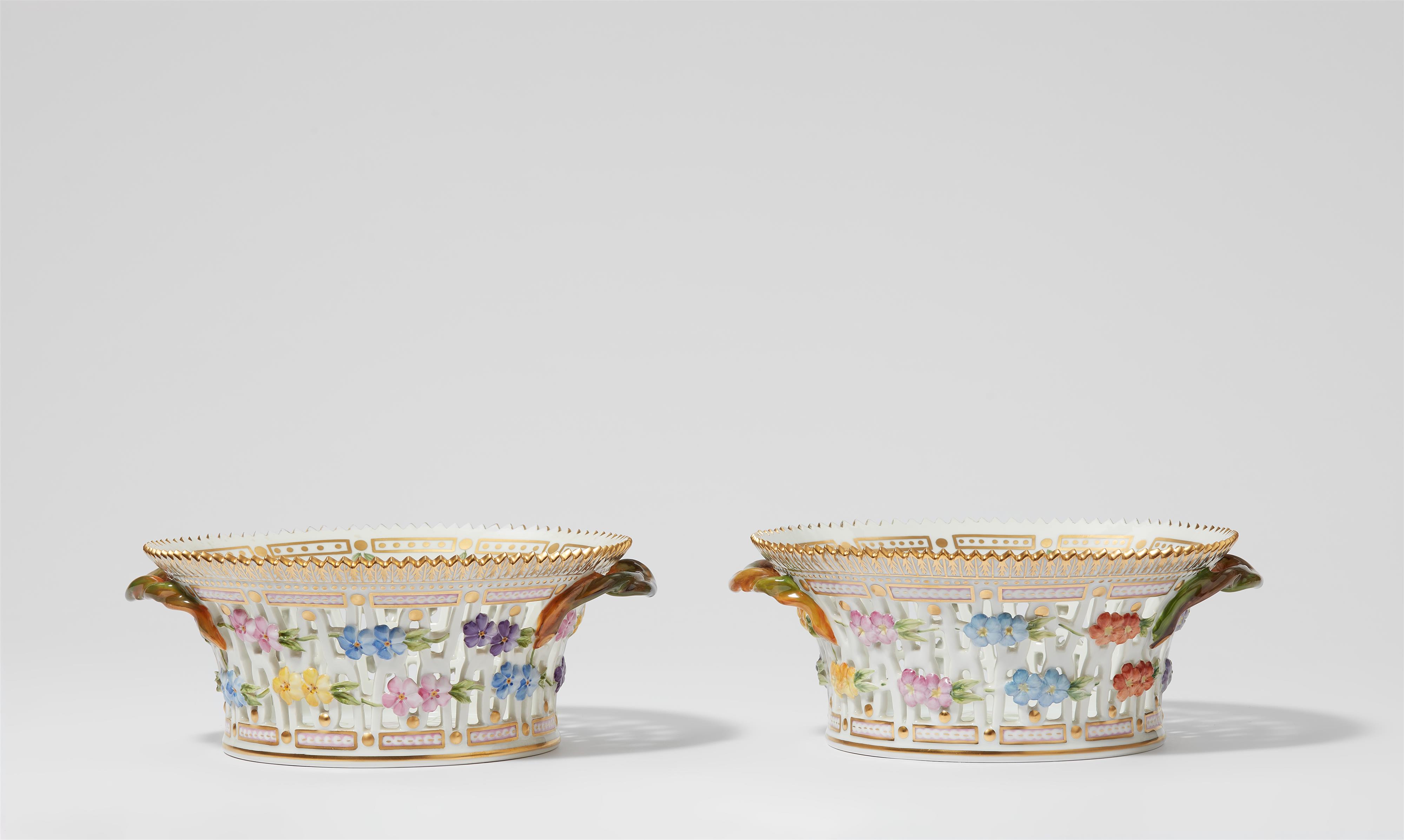 A pair of Royal Copenhagen Flora Danica baskets - image-1