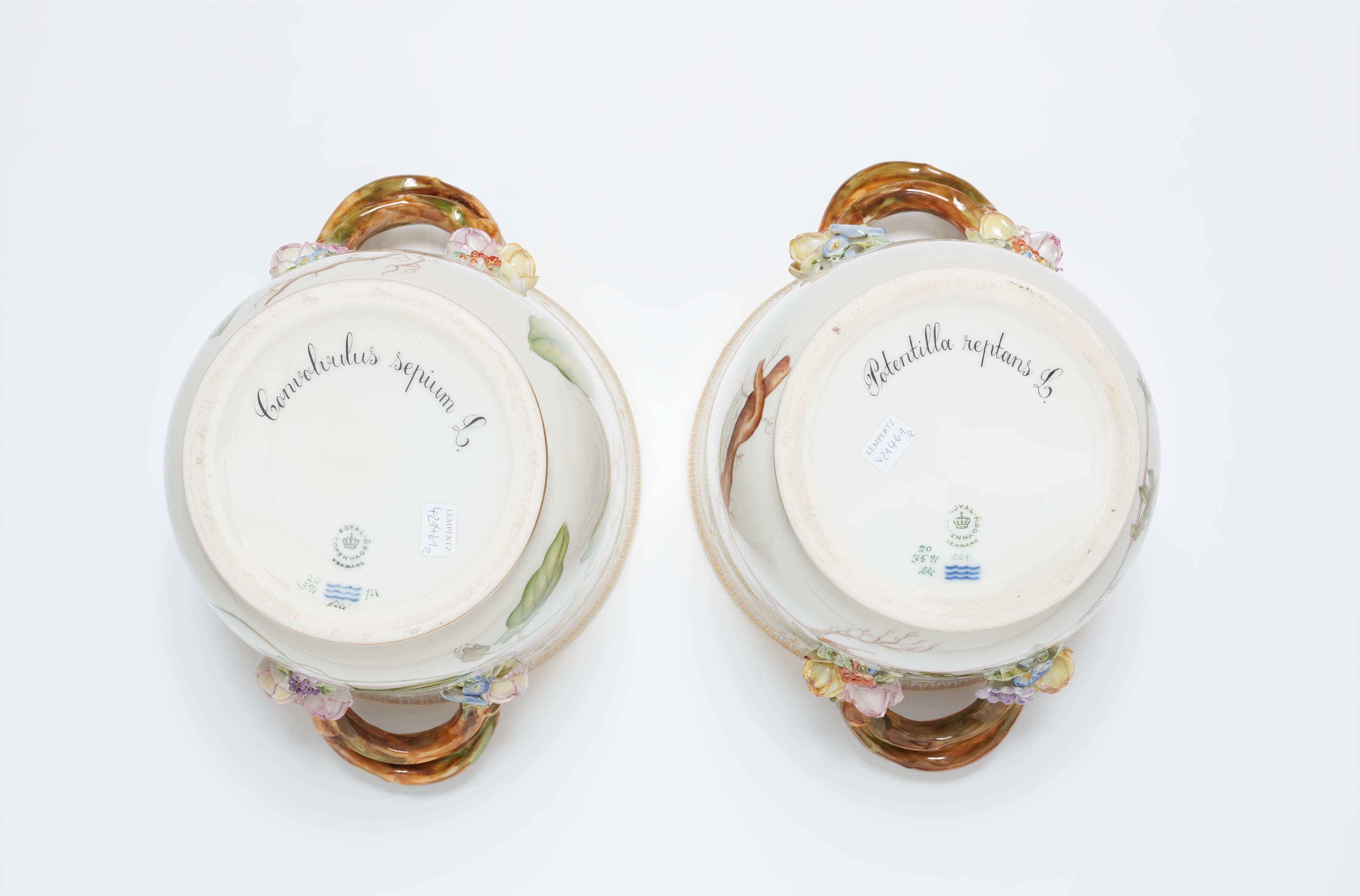 A pair of Royal Copenhagen Flora Danica bottle coolers - image-5