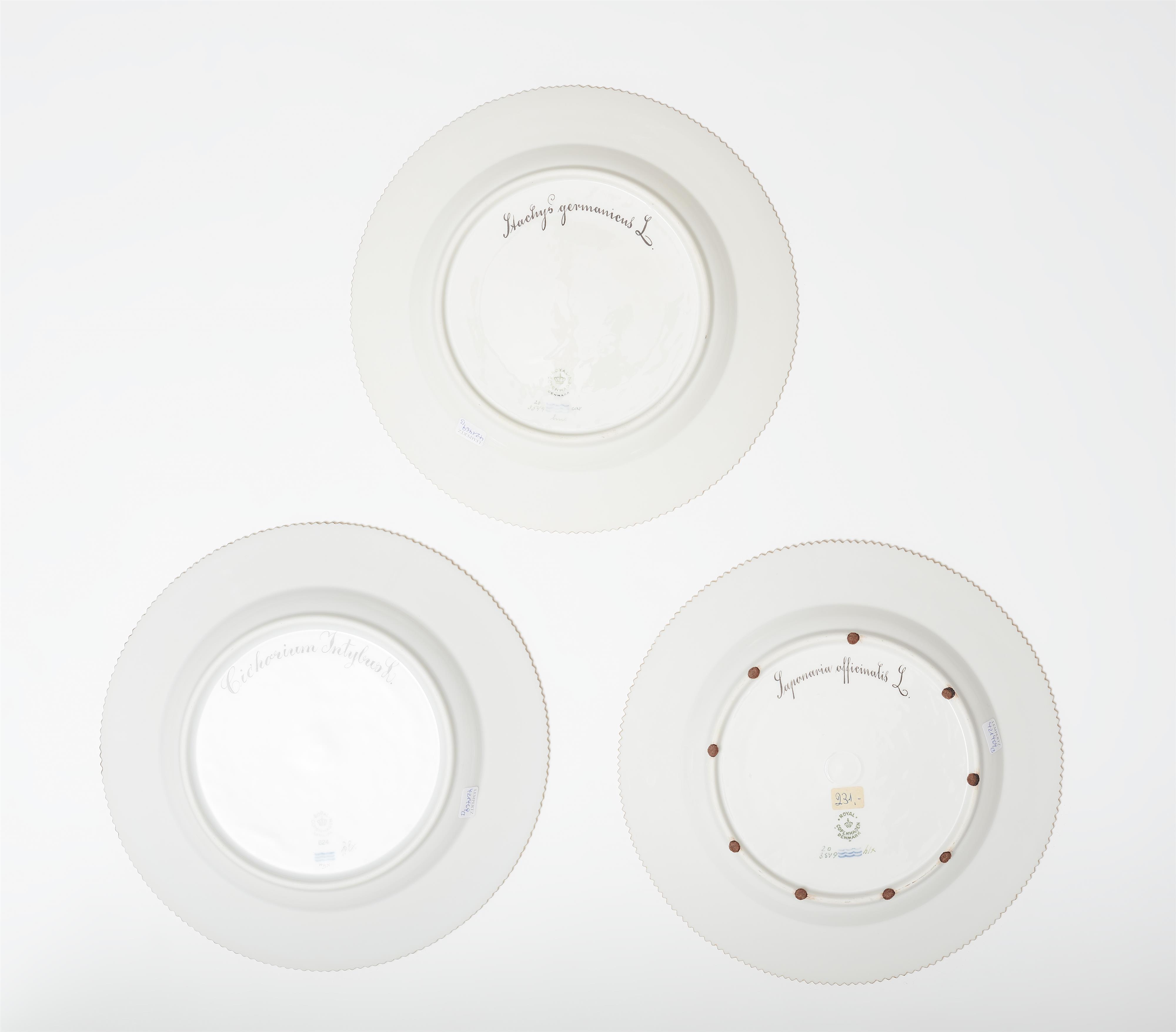 Three Royal Copenhagen Flora Danica dinner plates - image-2