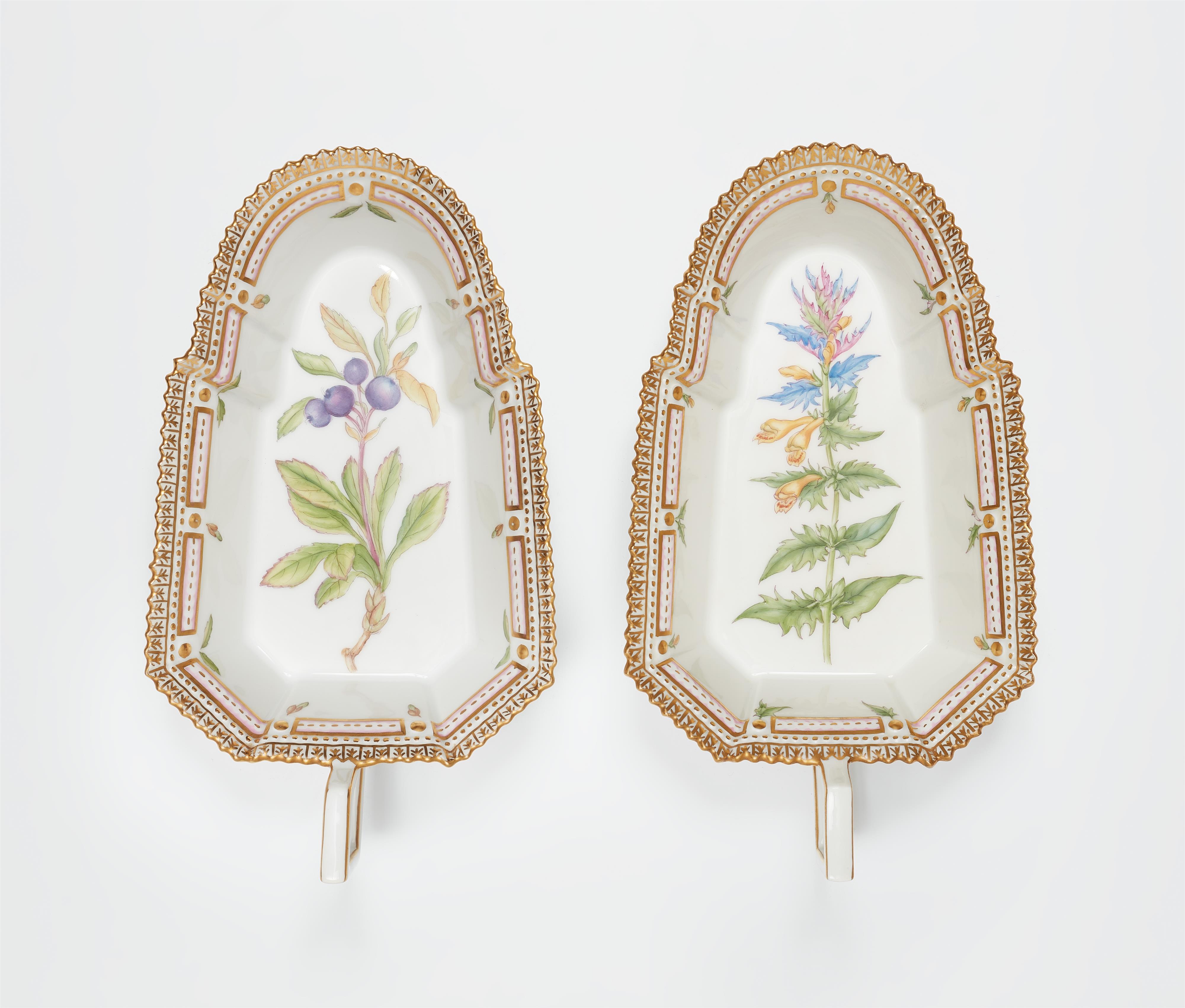 Two Royal Copenhagen Flora Danica Confectionery Bowls - image-1