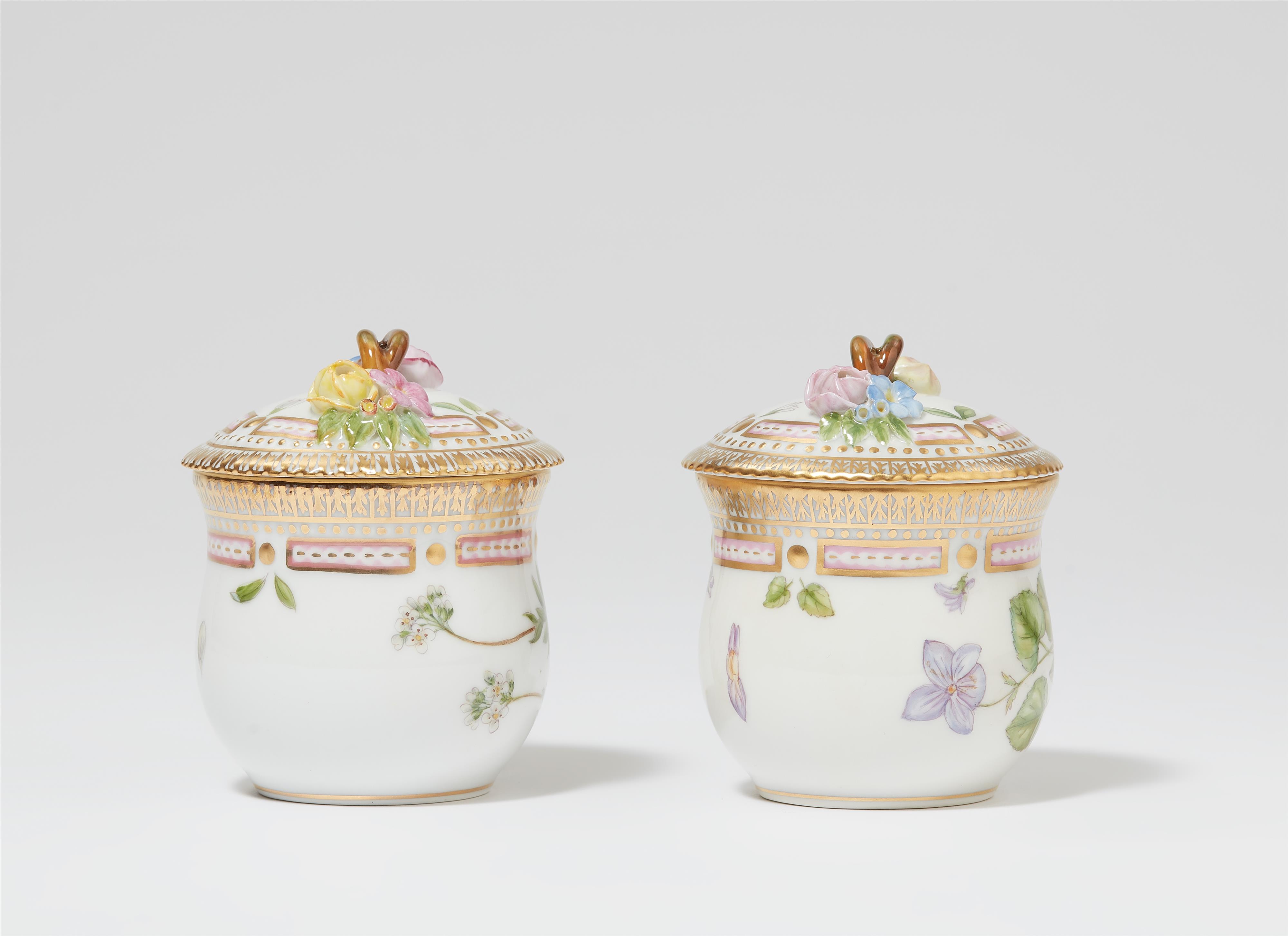 Two Royal Copenhagen Flora Danica cups and saucers - image-3
