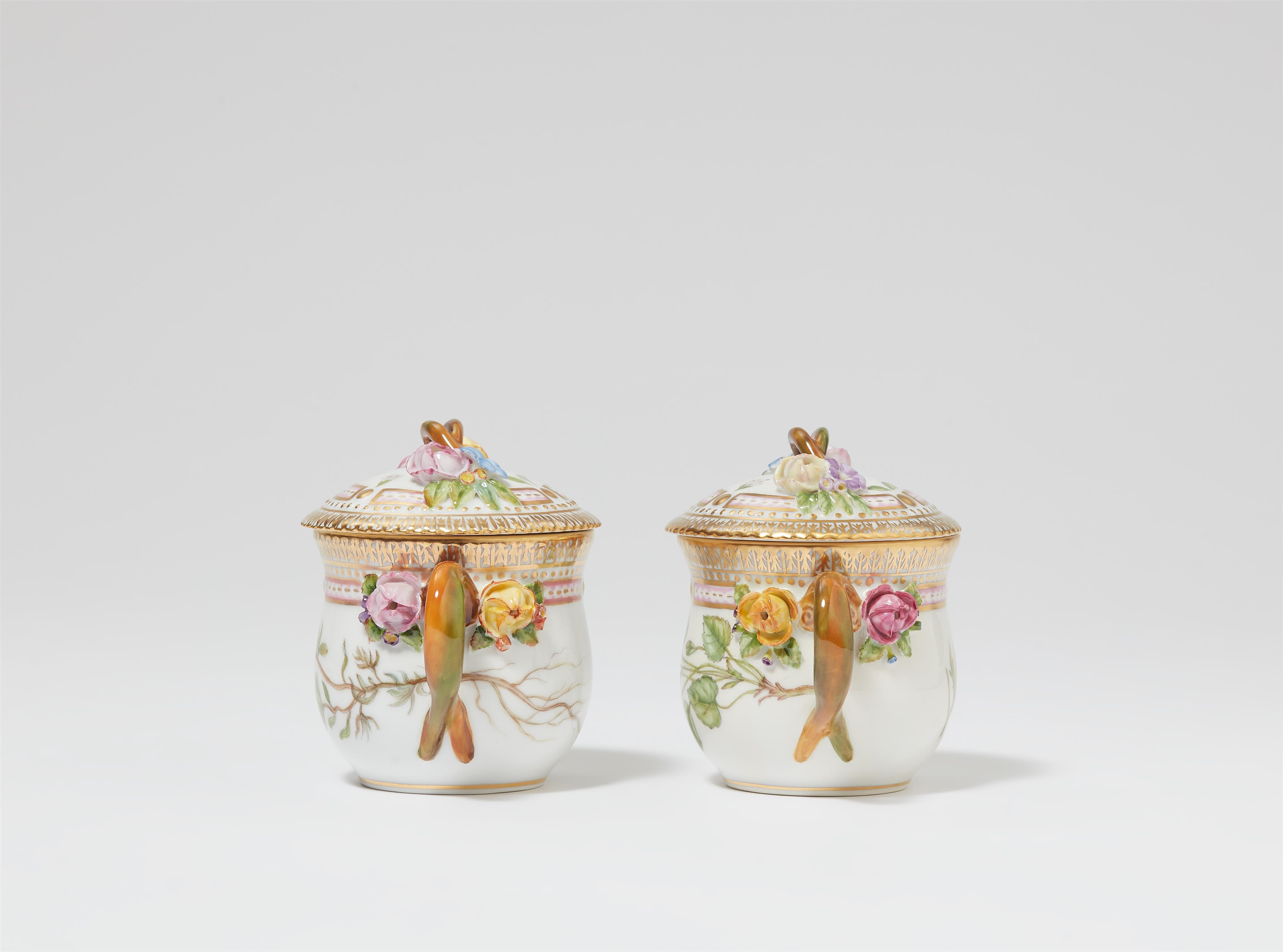 Two Royal Copenhagen Flora Danica cups and saucers - image-4