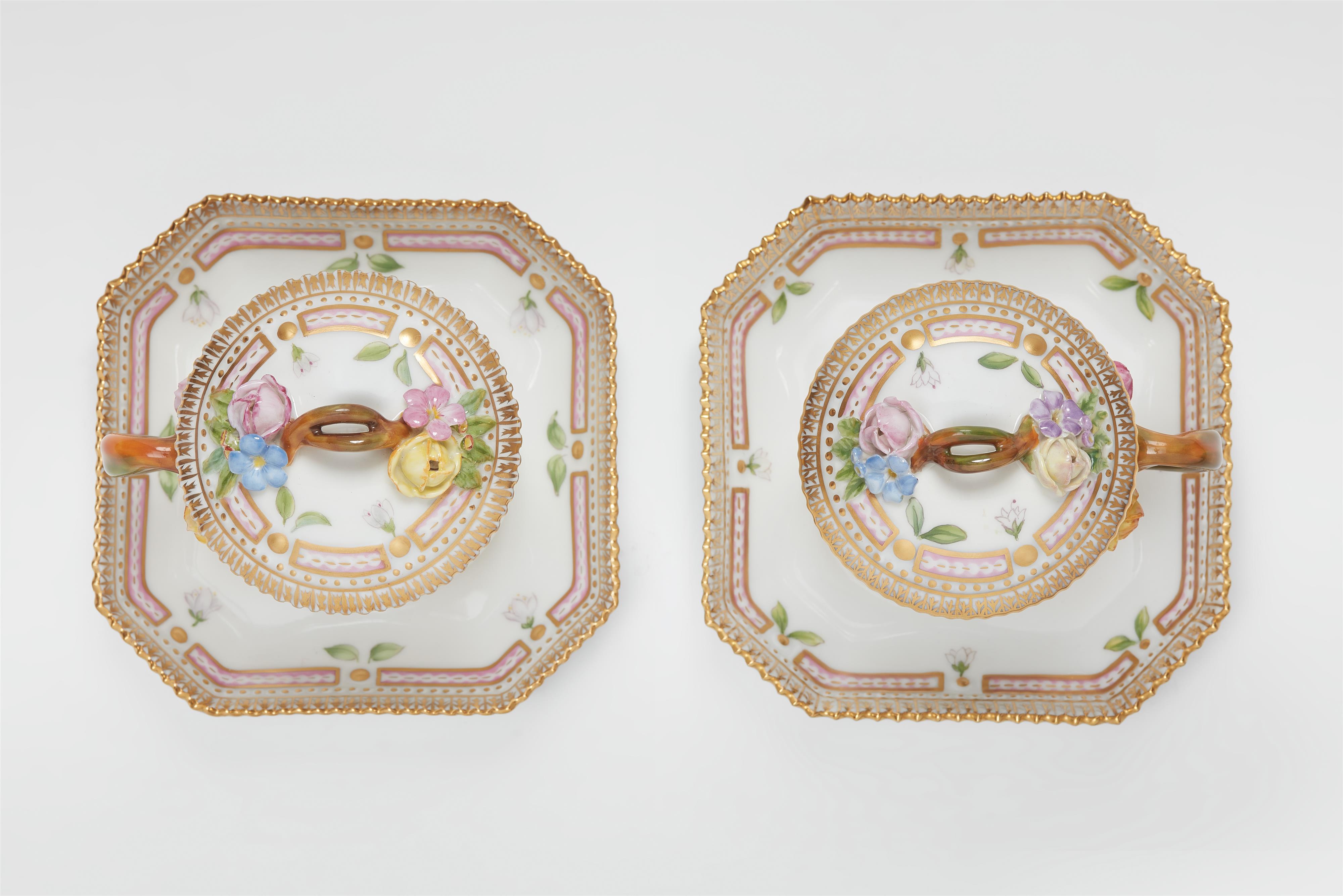 Two Royal Copenhagen Flora Danica cups and saucers - image-5