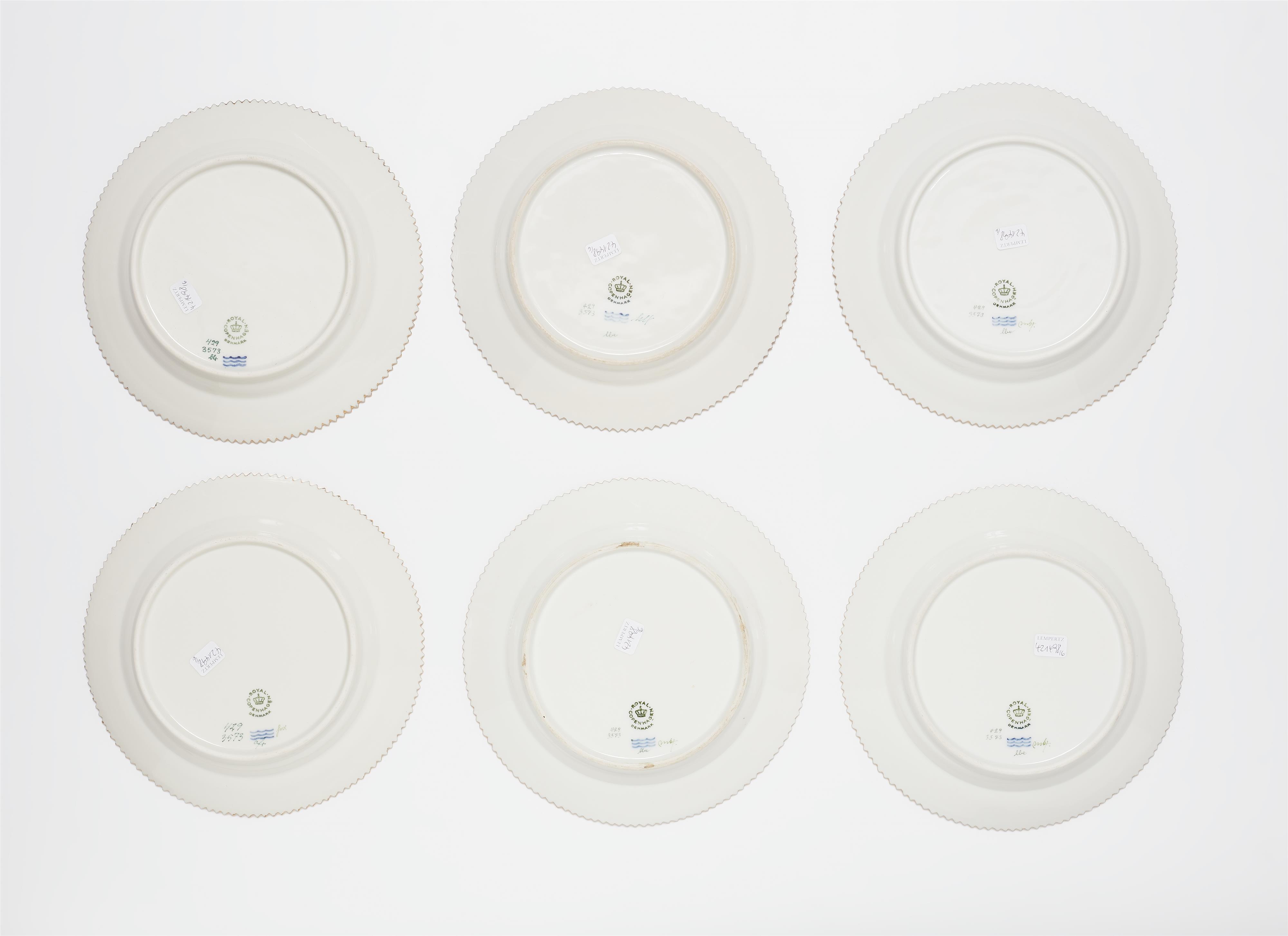 Six Royal Copenhagen Flora Danica fruit plates - image-2