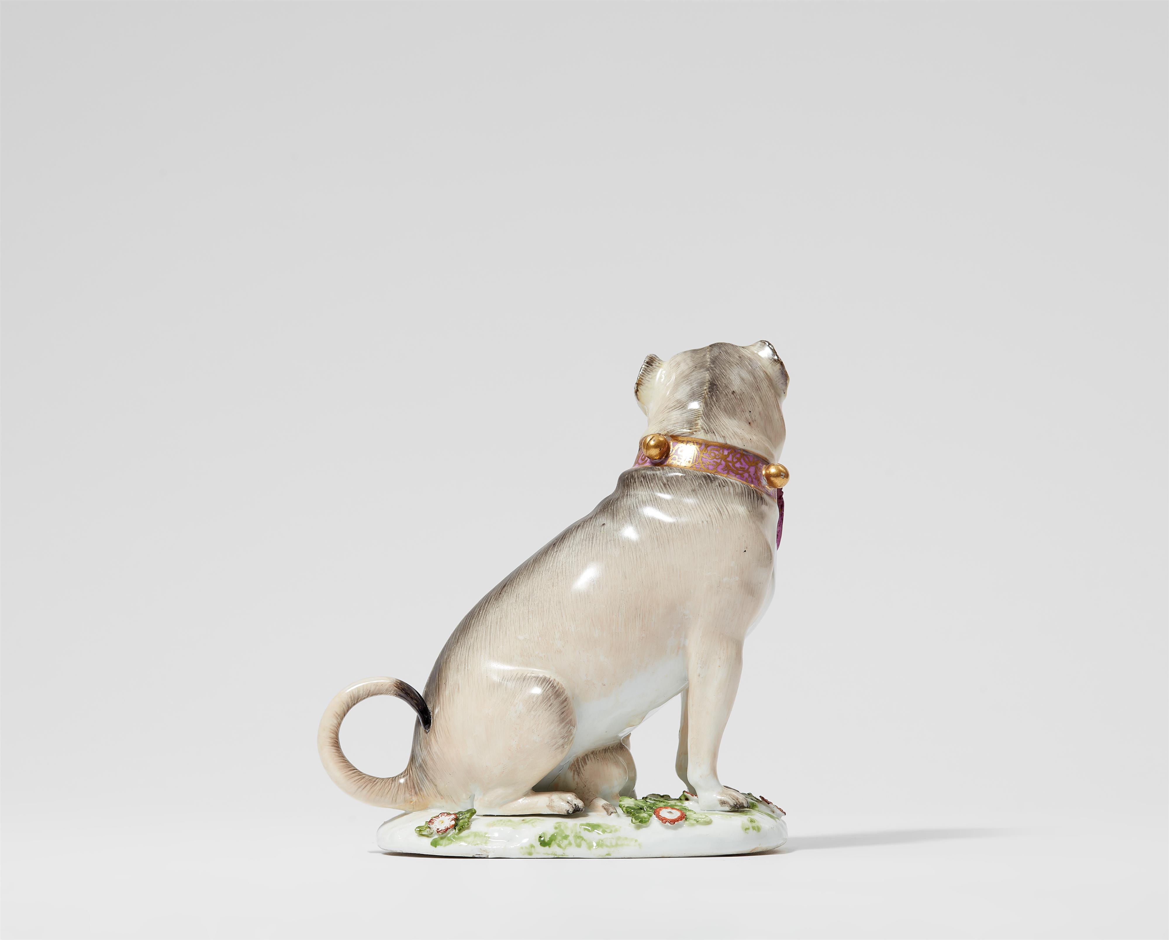 A Meissen porcelain model of a female pug dog with pup - image-2