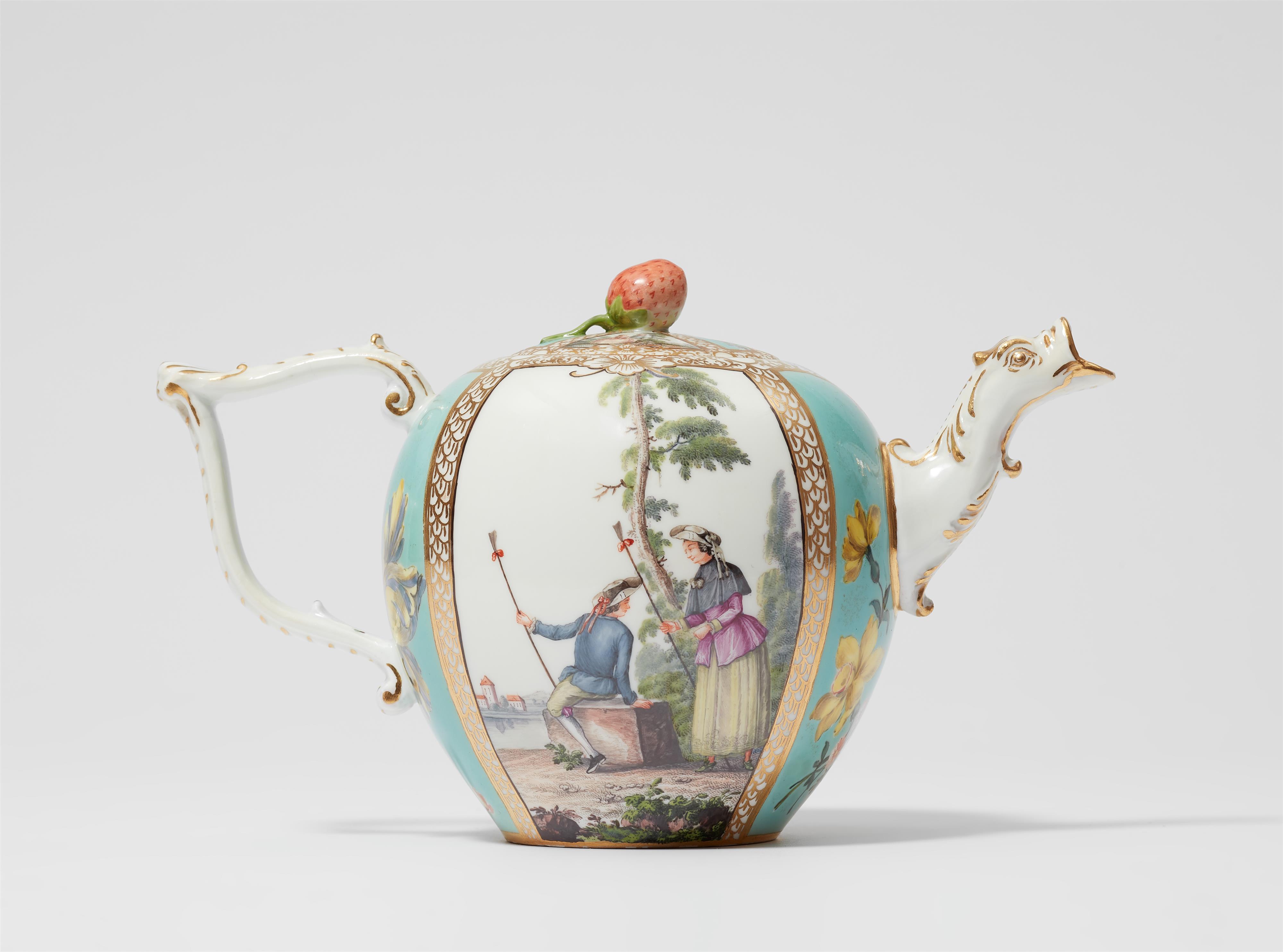 A Meissen porcelain tea service with Watteau motifs - image-2