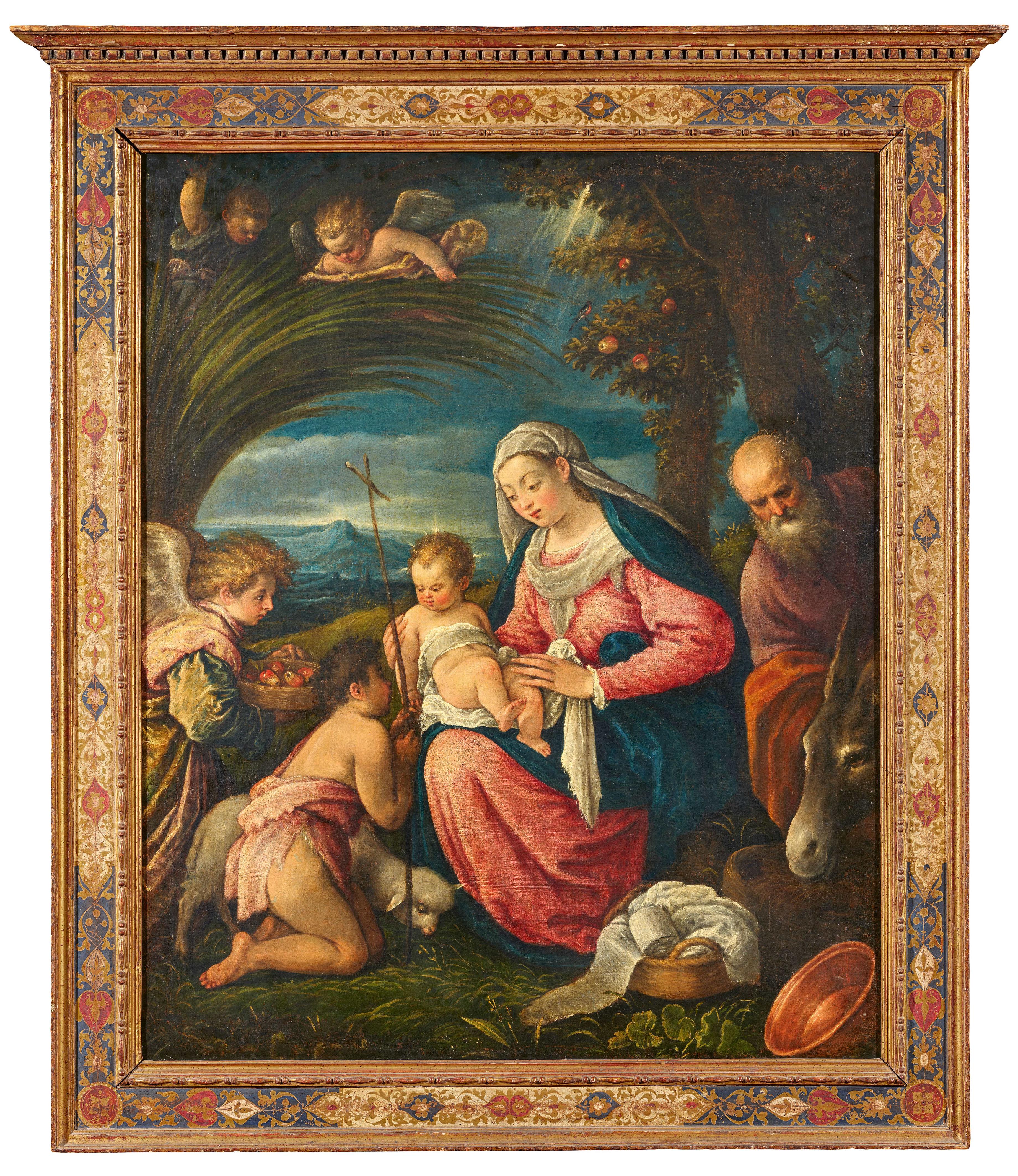 Giambattista da Ponte Bassano - Die heilige Familie mit Johannes und einem Engel - image-2