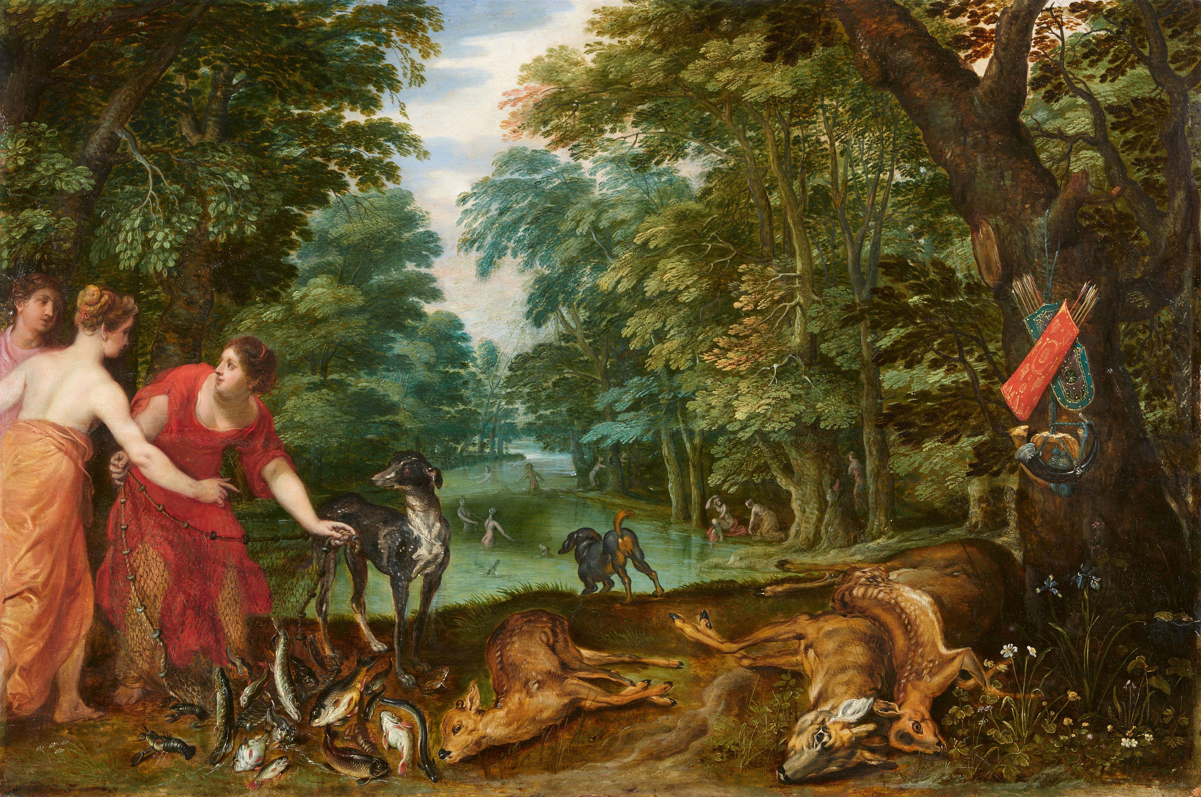 Jan Brueghel d. J.
Hendrick van Balen - Dianas Nymphen nach der Jagd - image-1