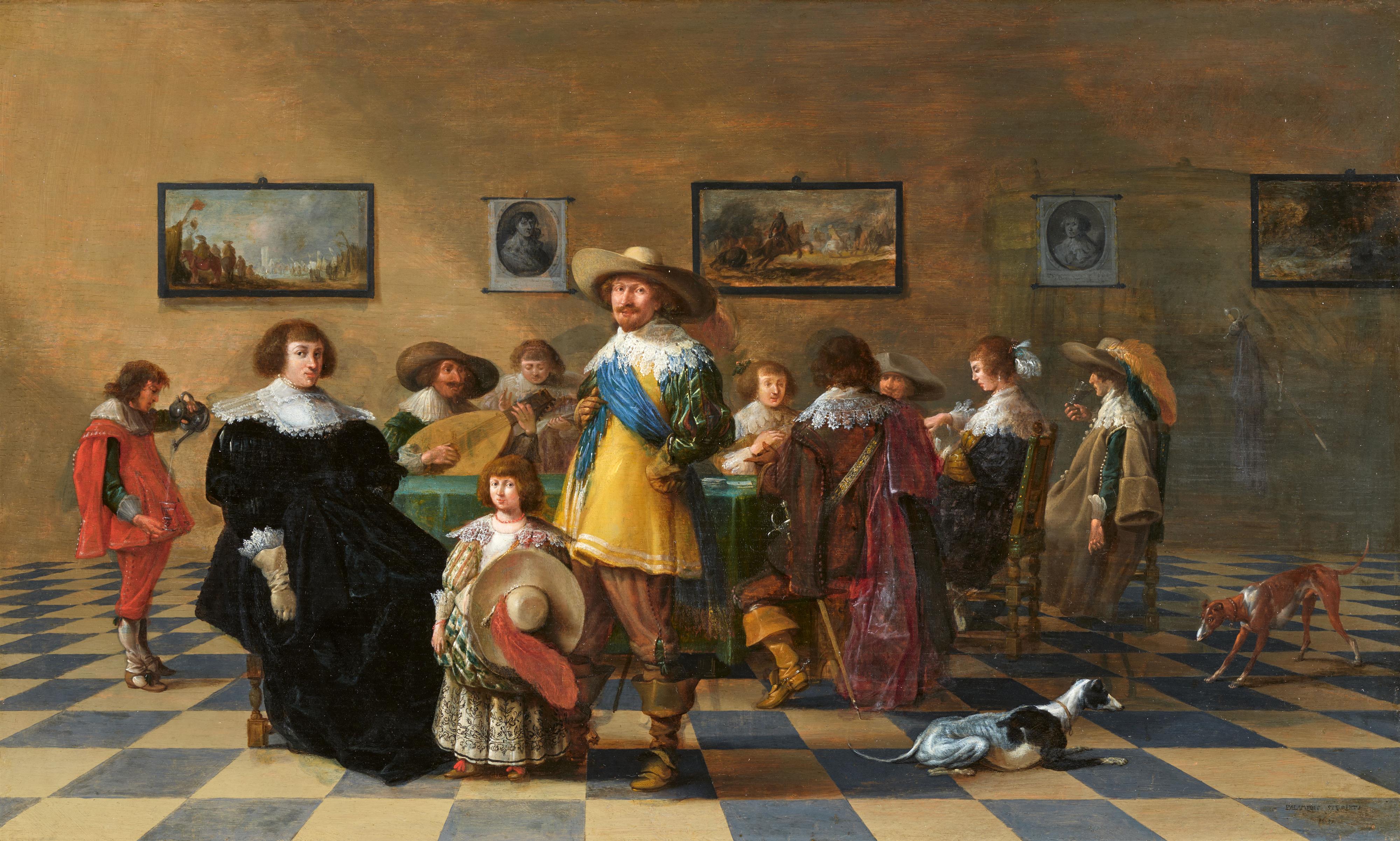 Palamedes Palamedesz. - Merry Company in an Interior - image-1