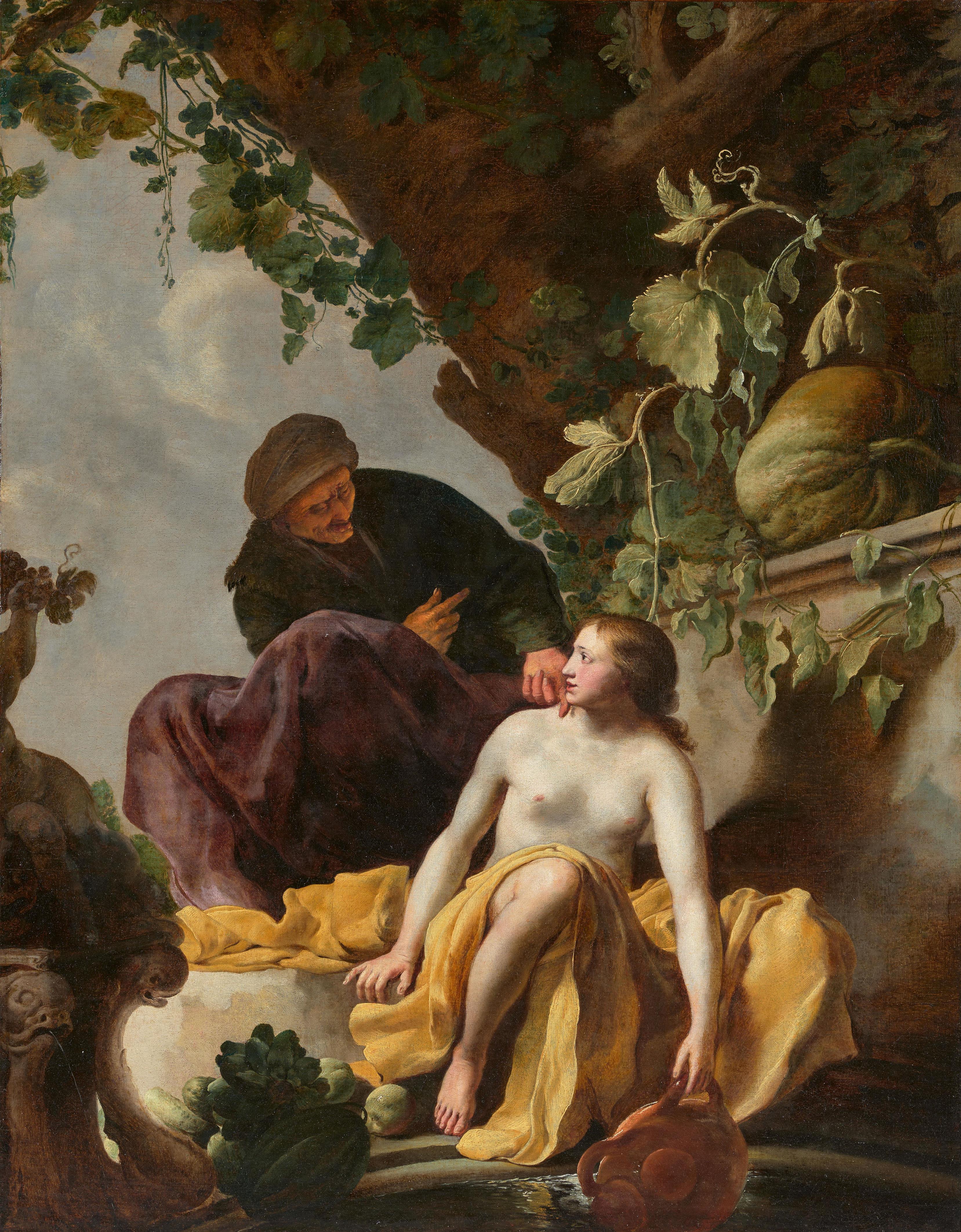 Cornelis Holsteyn, attributed to - Vertumnus and Pomona - image-1