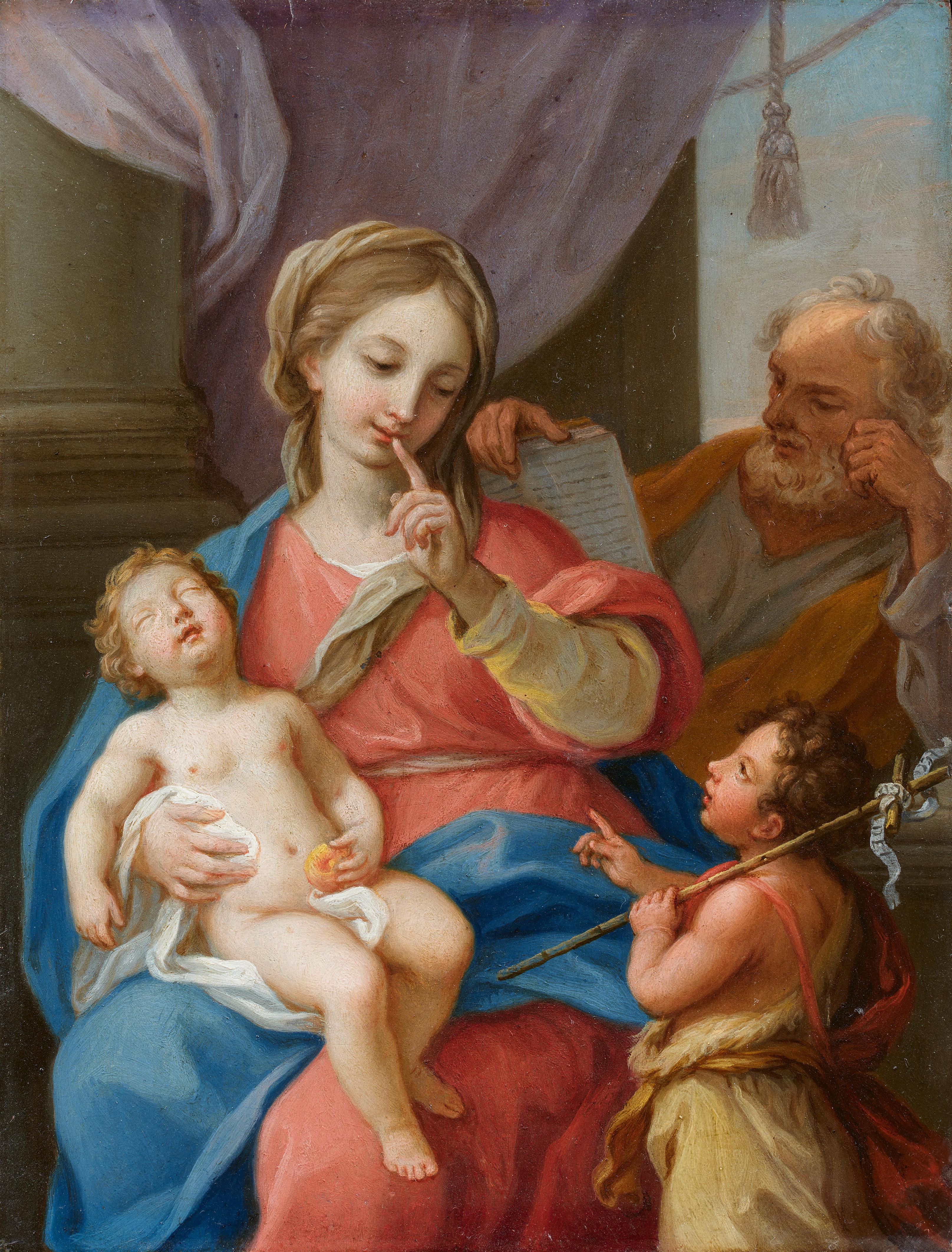 Giuseppe Bartolomeo Chiari - Die heilige Familie mit schlafendem Christus und Johannes - image-1